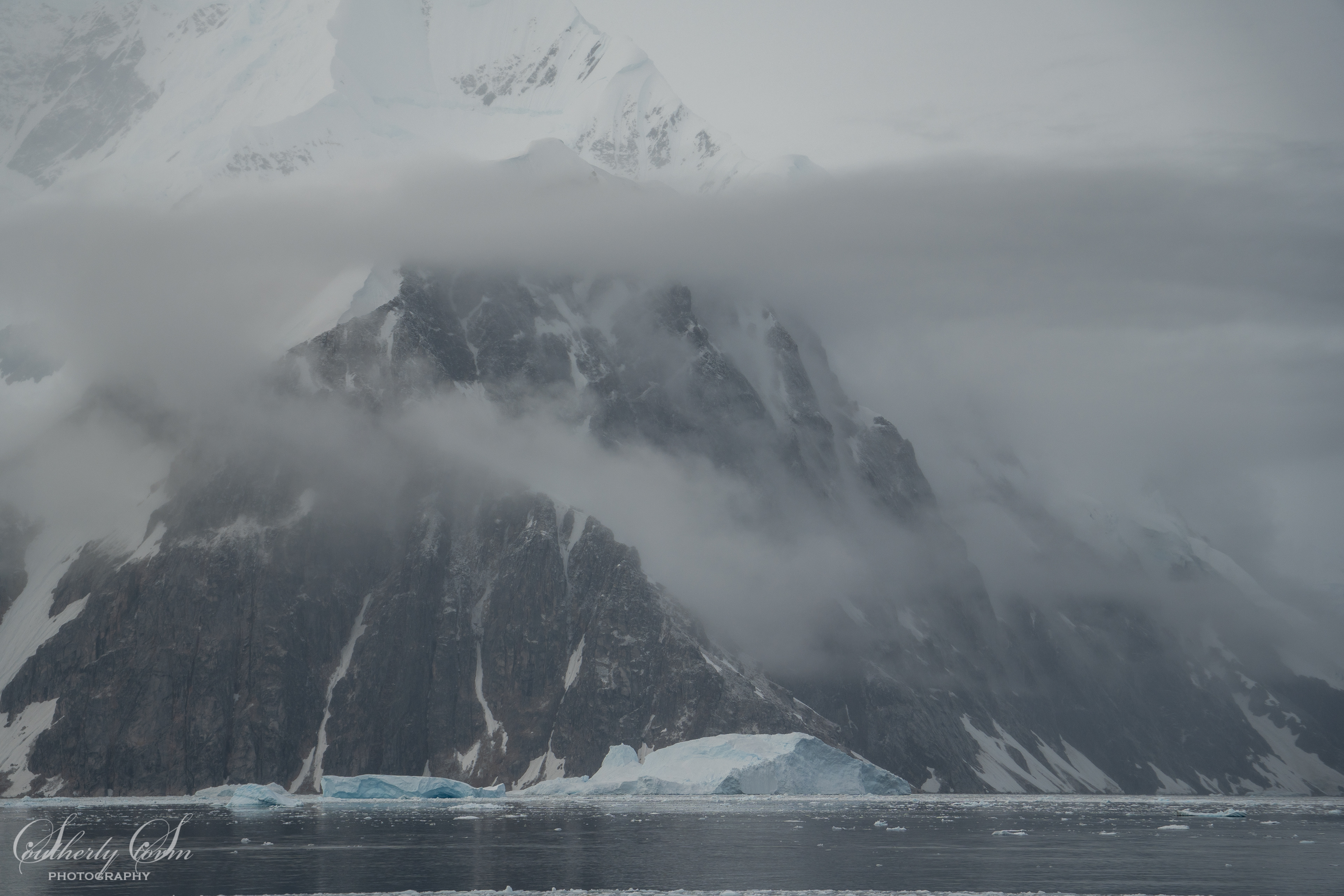 Clouds and mountains in Antarctica