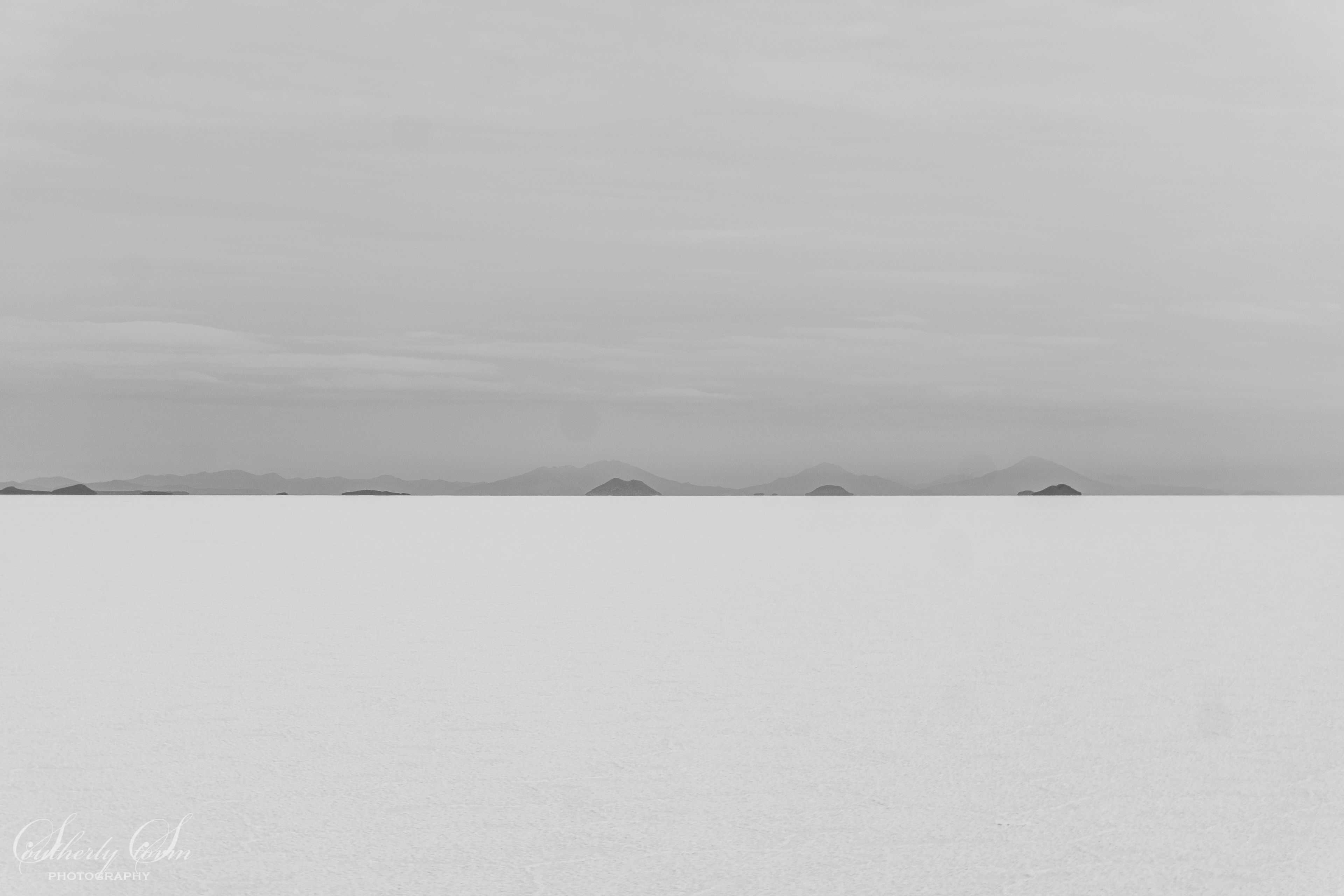Black and white on the salt-flats