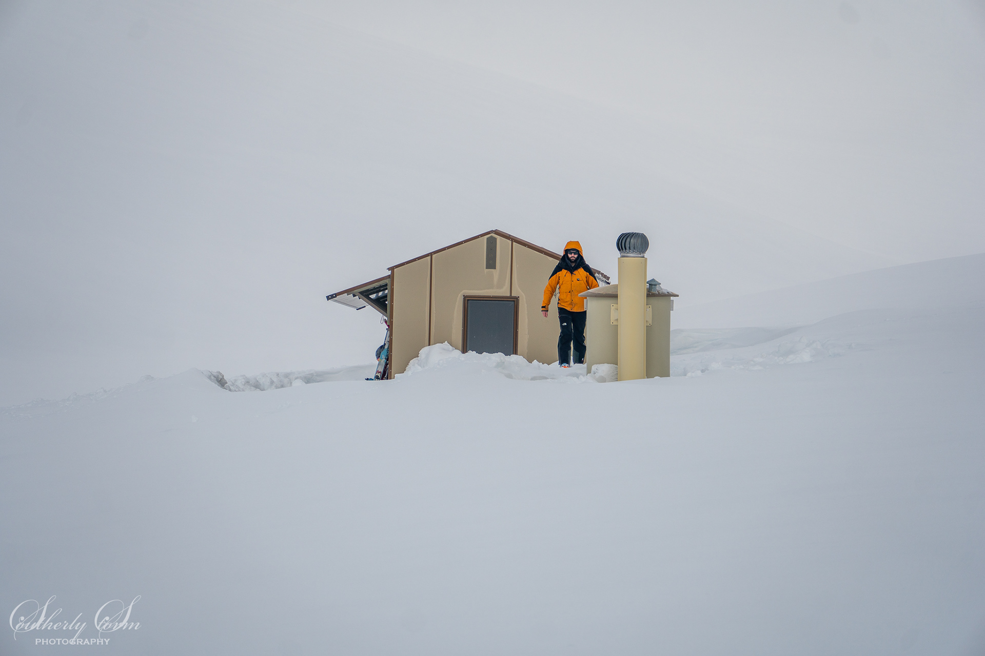Kirtle Burn Hut in winter