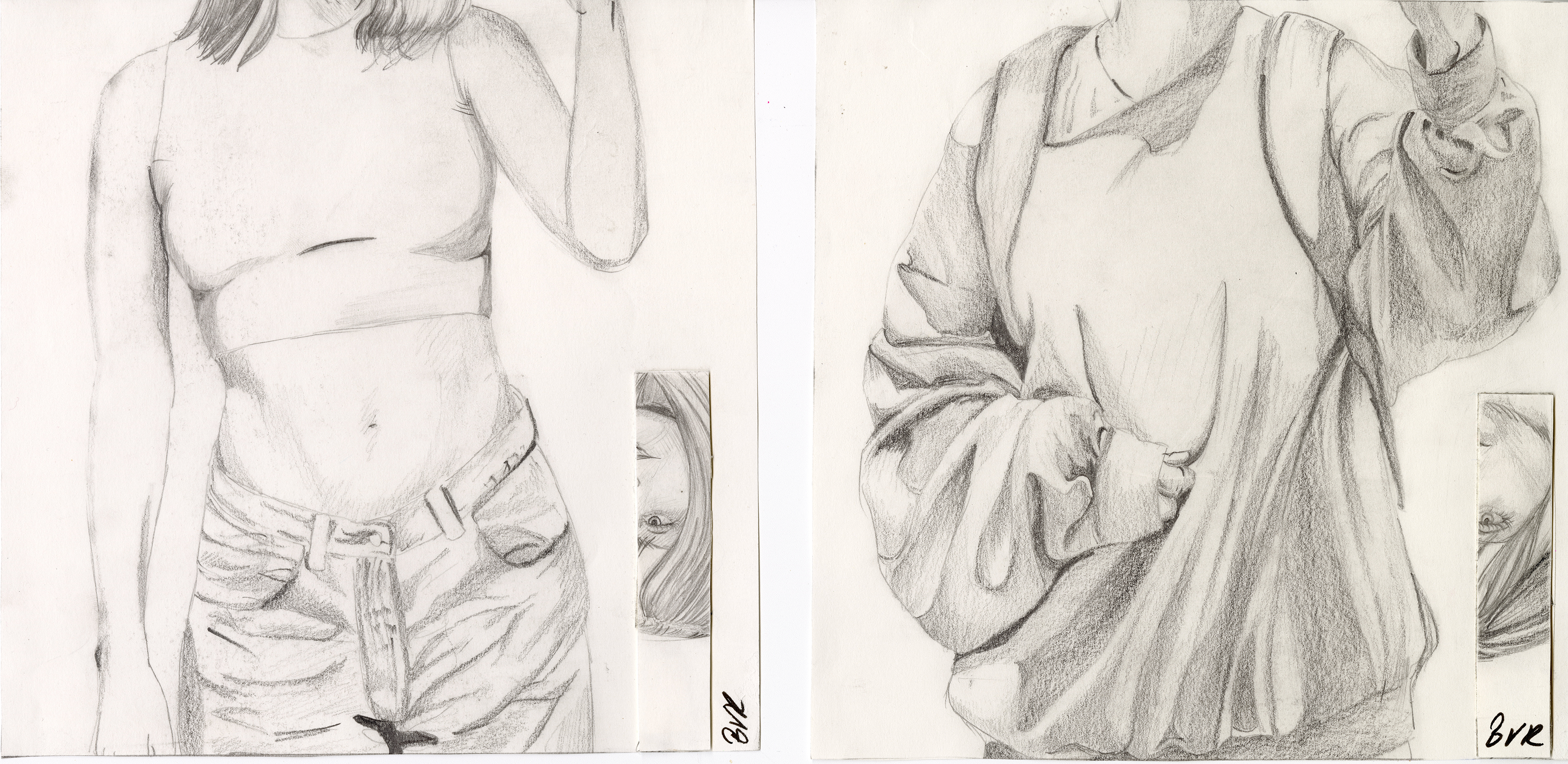 "Chopped" 2022, 15x7" (Graphite)