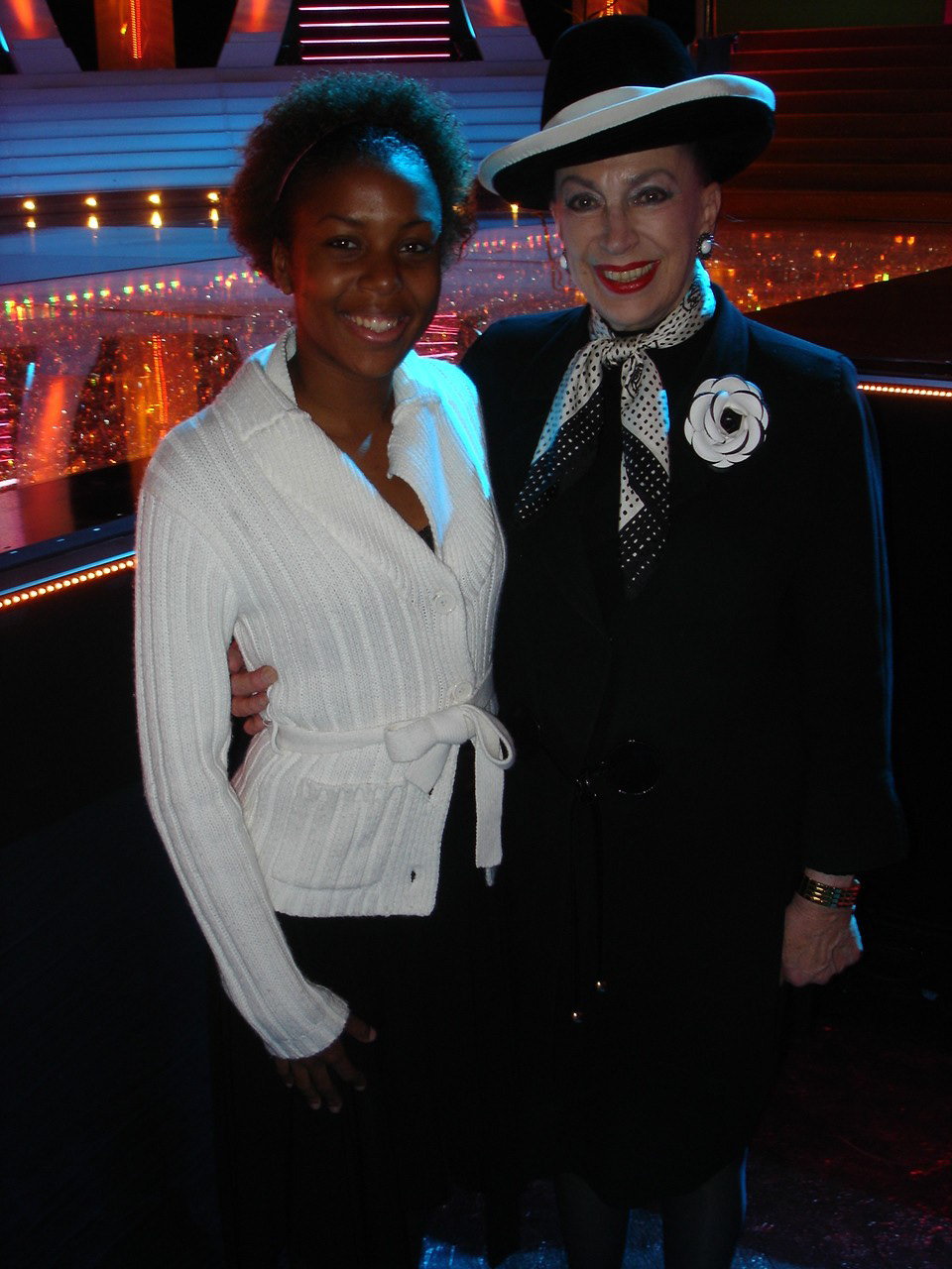 Bianca Careto, Miss Martinique 2007, avec Madame de Fontenay