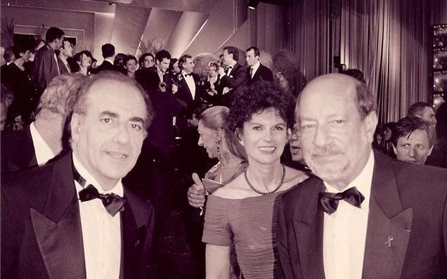 Jean-Pierre Elkabah et Hervé Bourges ou une immense partie de l’Histoire de la Télévision française en un seul cliché!