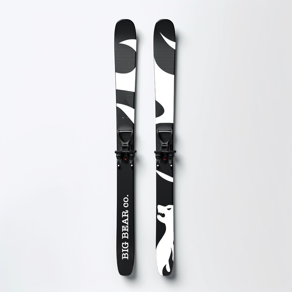 A pair of skis designed for Big Bear co.