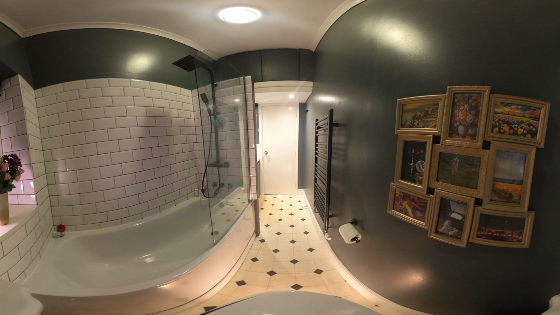 Live-action bathroom