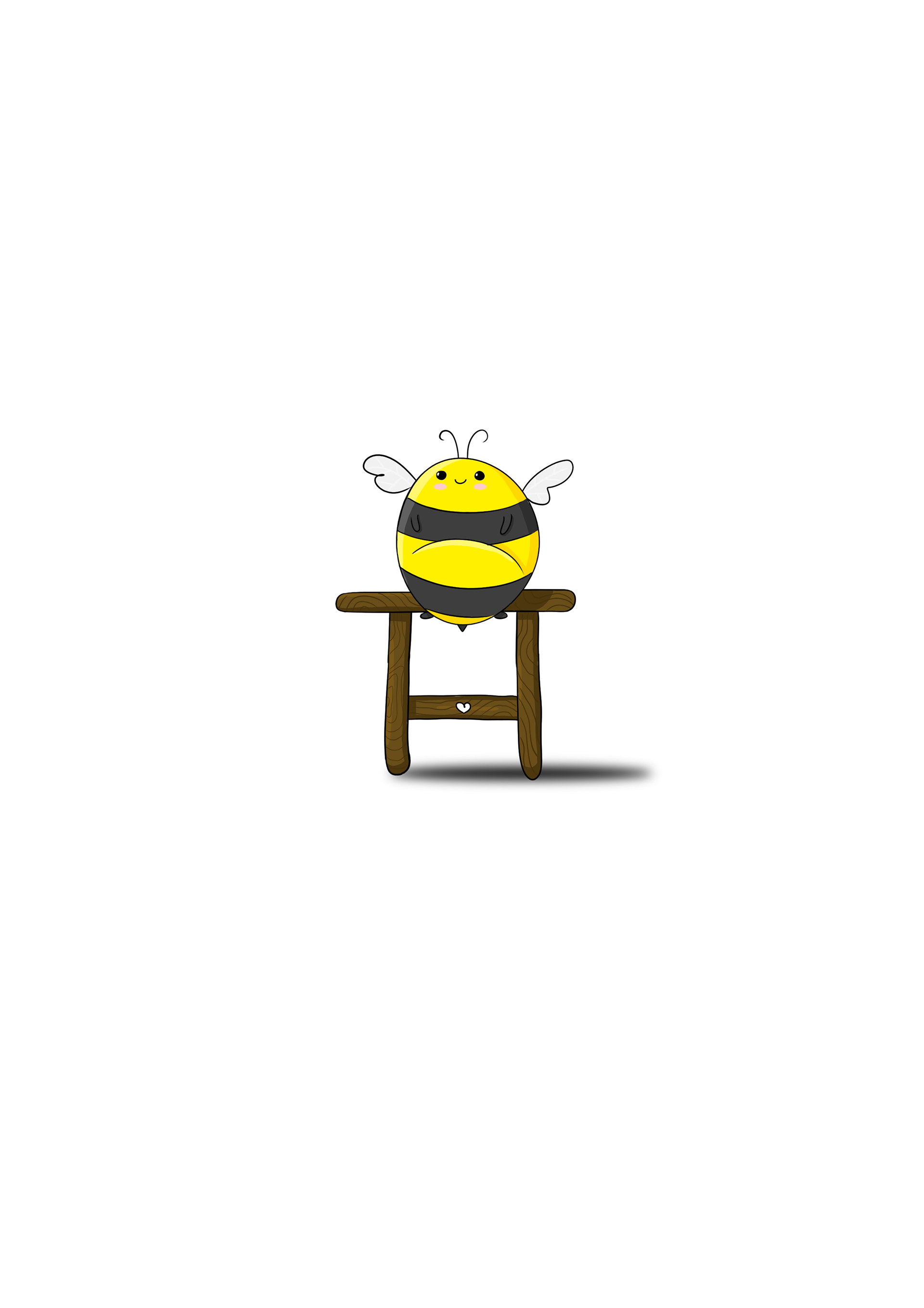 Bee in a bench