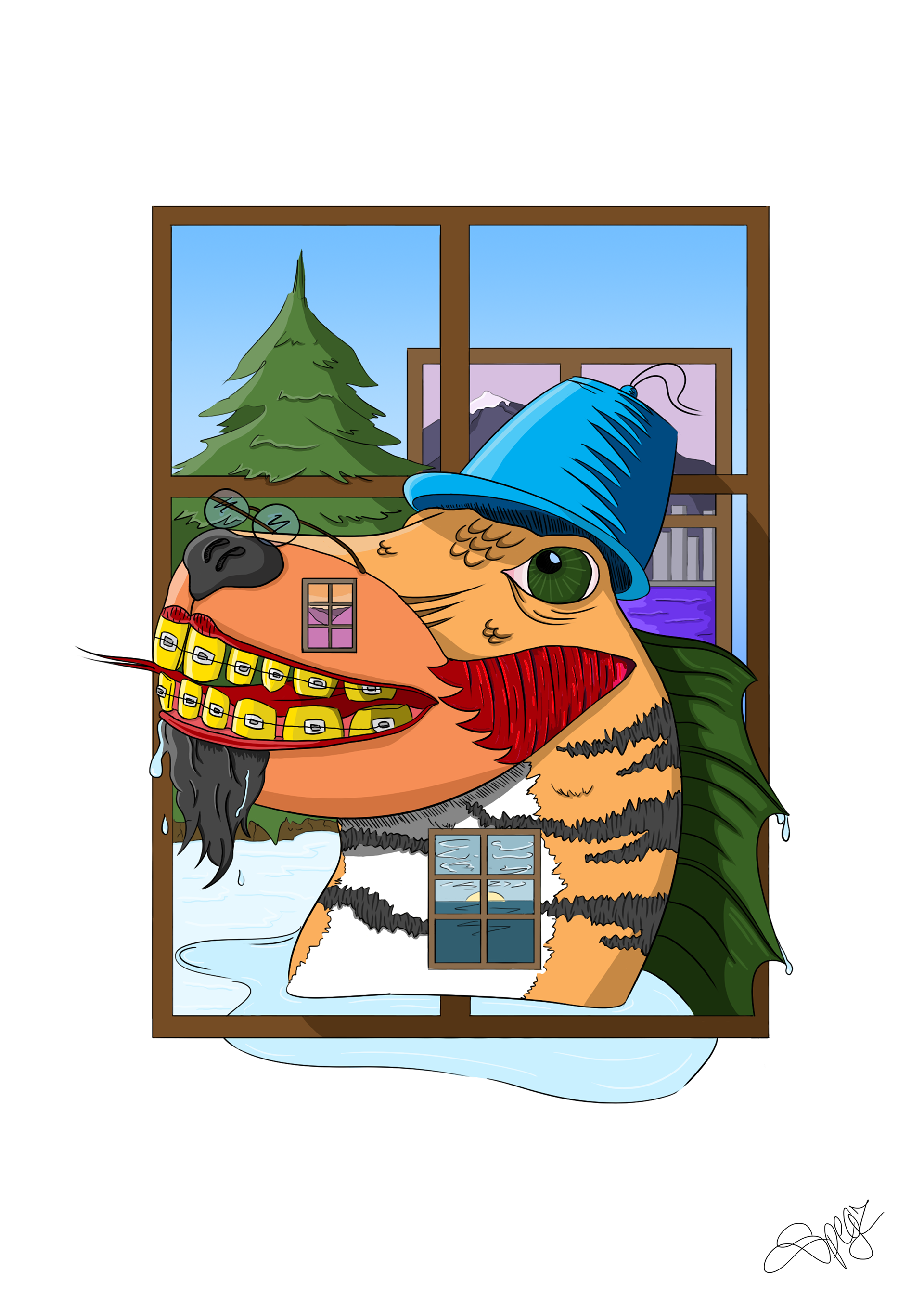 There's a dragon at the window