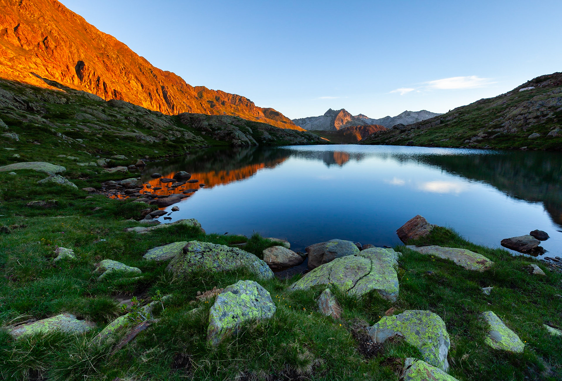Level de soleil sur l'étang
