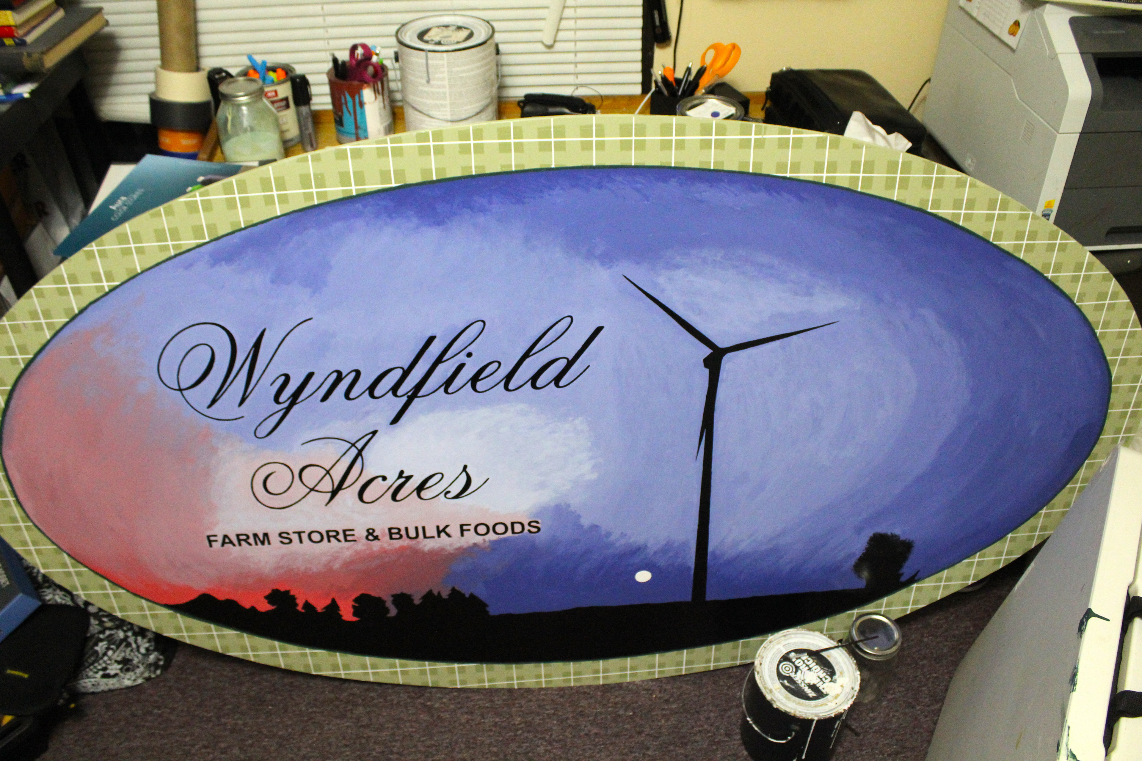 For transport, I taped gray pipe insolation tubes around the edges and taped cardboard sheets to either side.