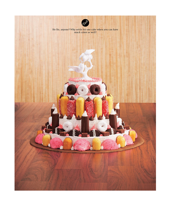We built this cake for a photoshoot to represent a low budget option, vs an image of a fancy expensive wedding cake.