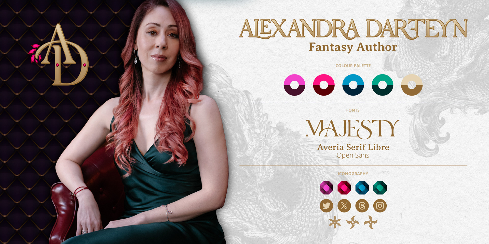Alexandra Darteyn — YA Fantasy Author Brand Identity