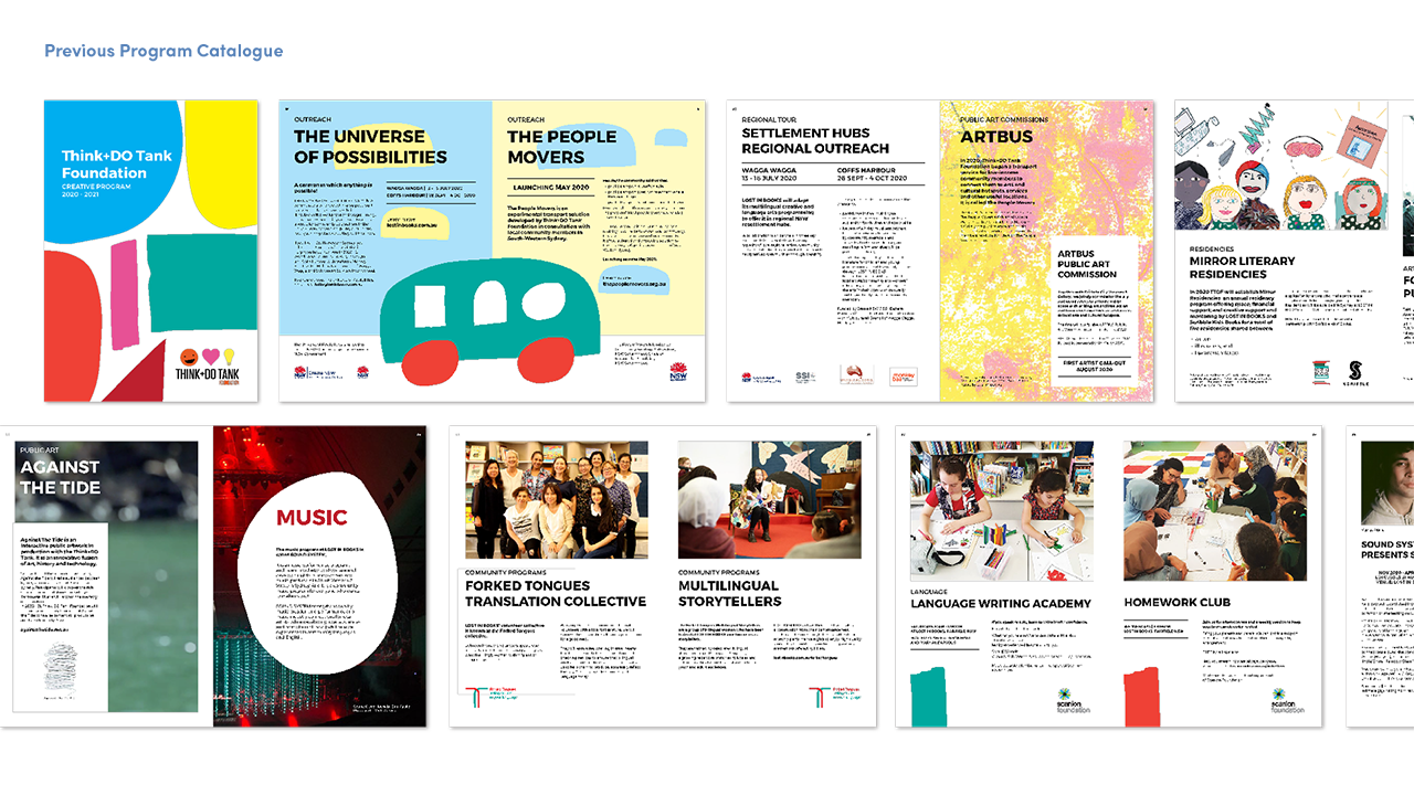 TDTF's previous program catalogue