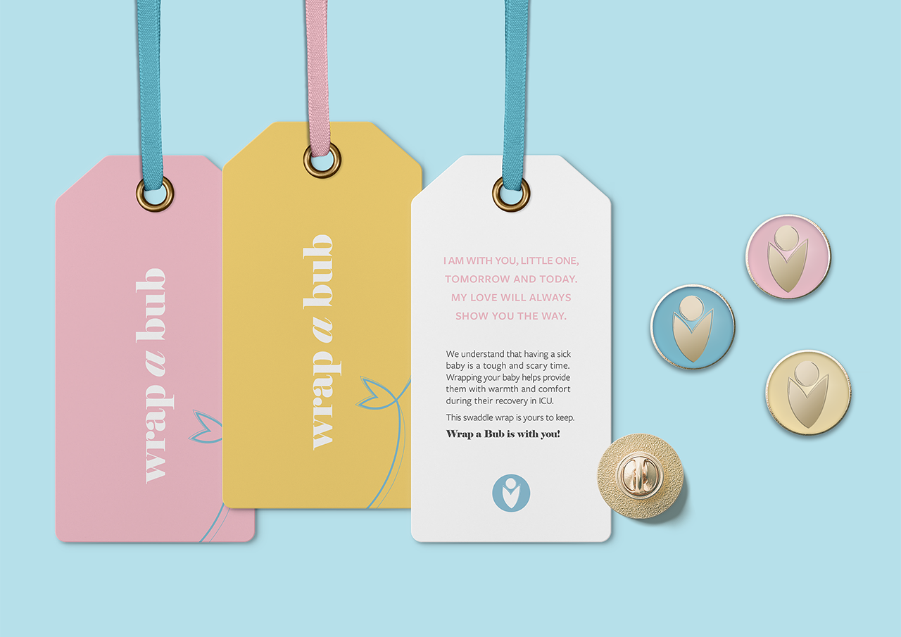 Pin design by Studio Stella, tag design by Helen Yu