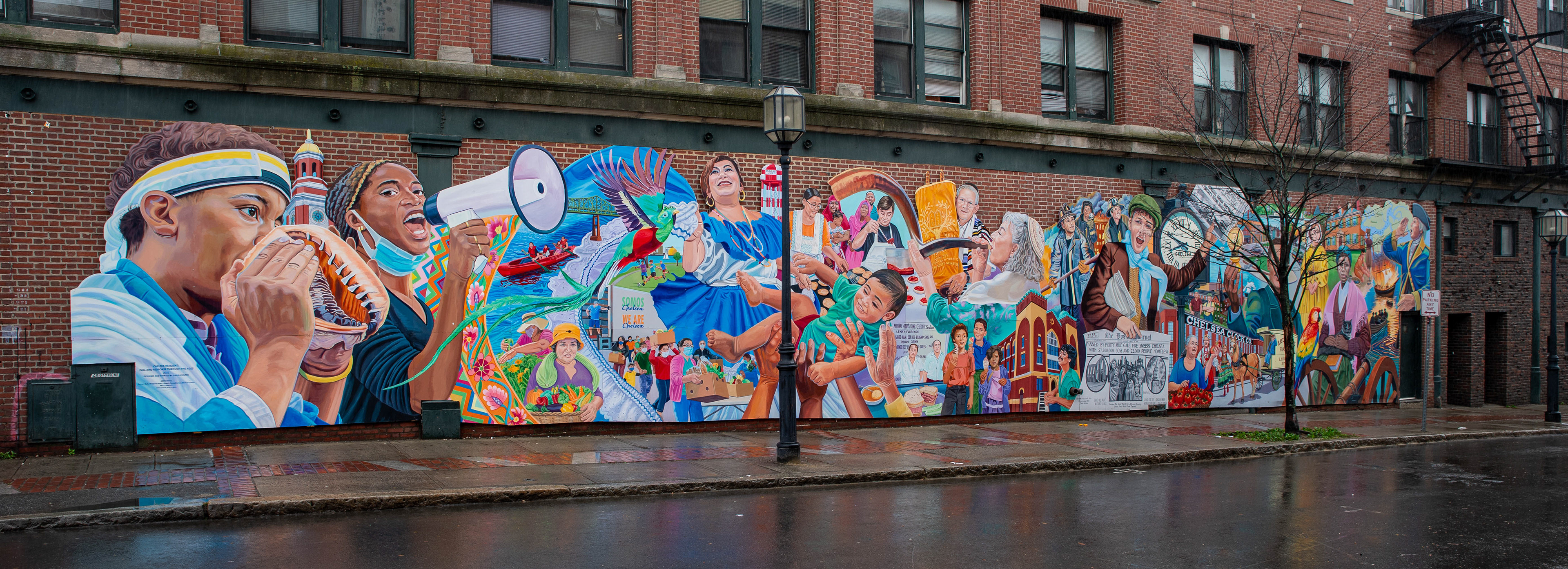 "Chelsea Resilient: Call and Response Through the Ages 2021" by David Fichter on Fifth Street.