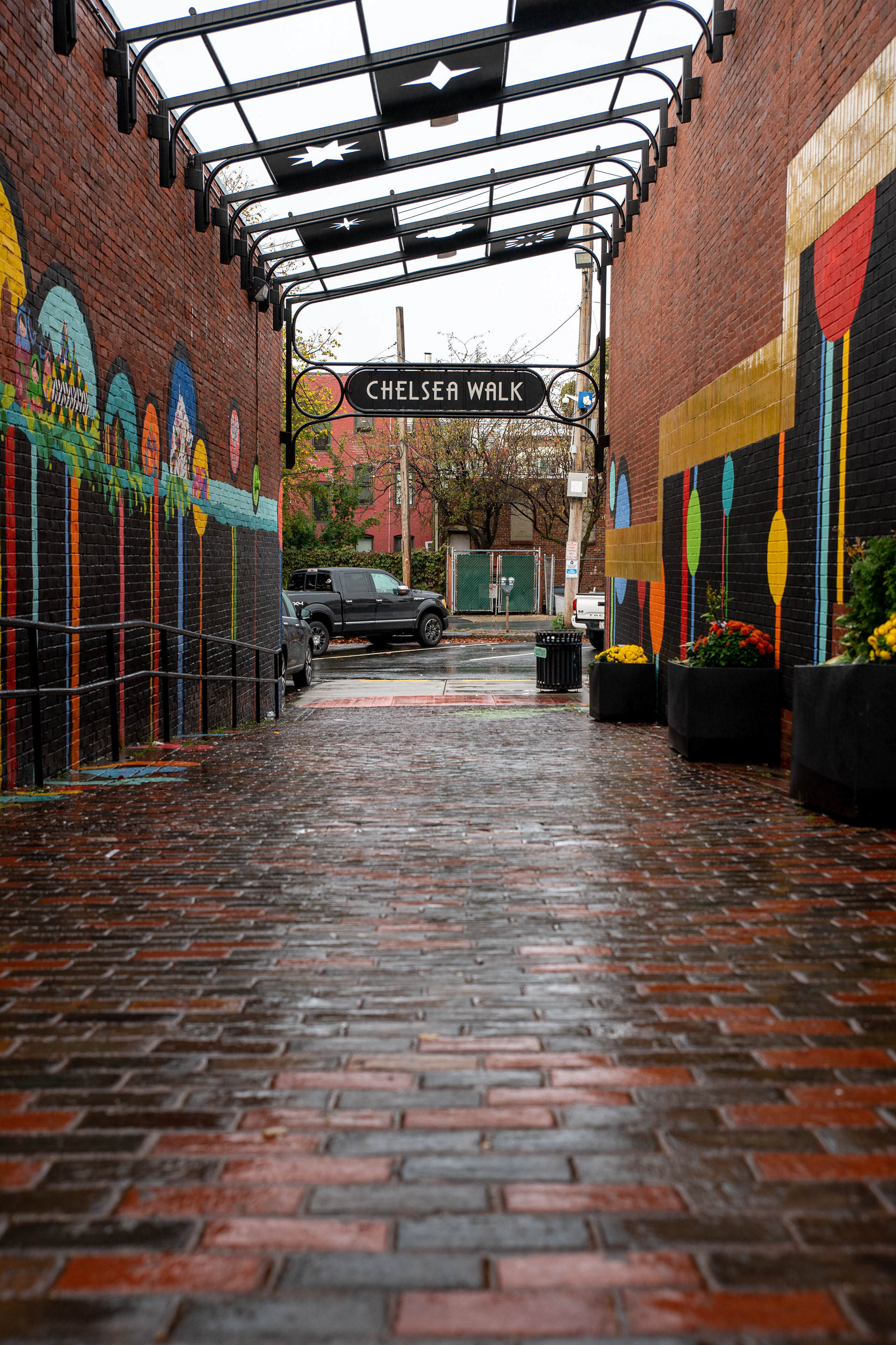The revitalized Chelsea Walk located in the downtown area.