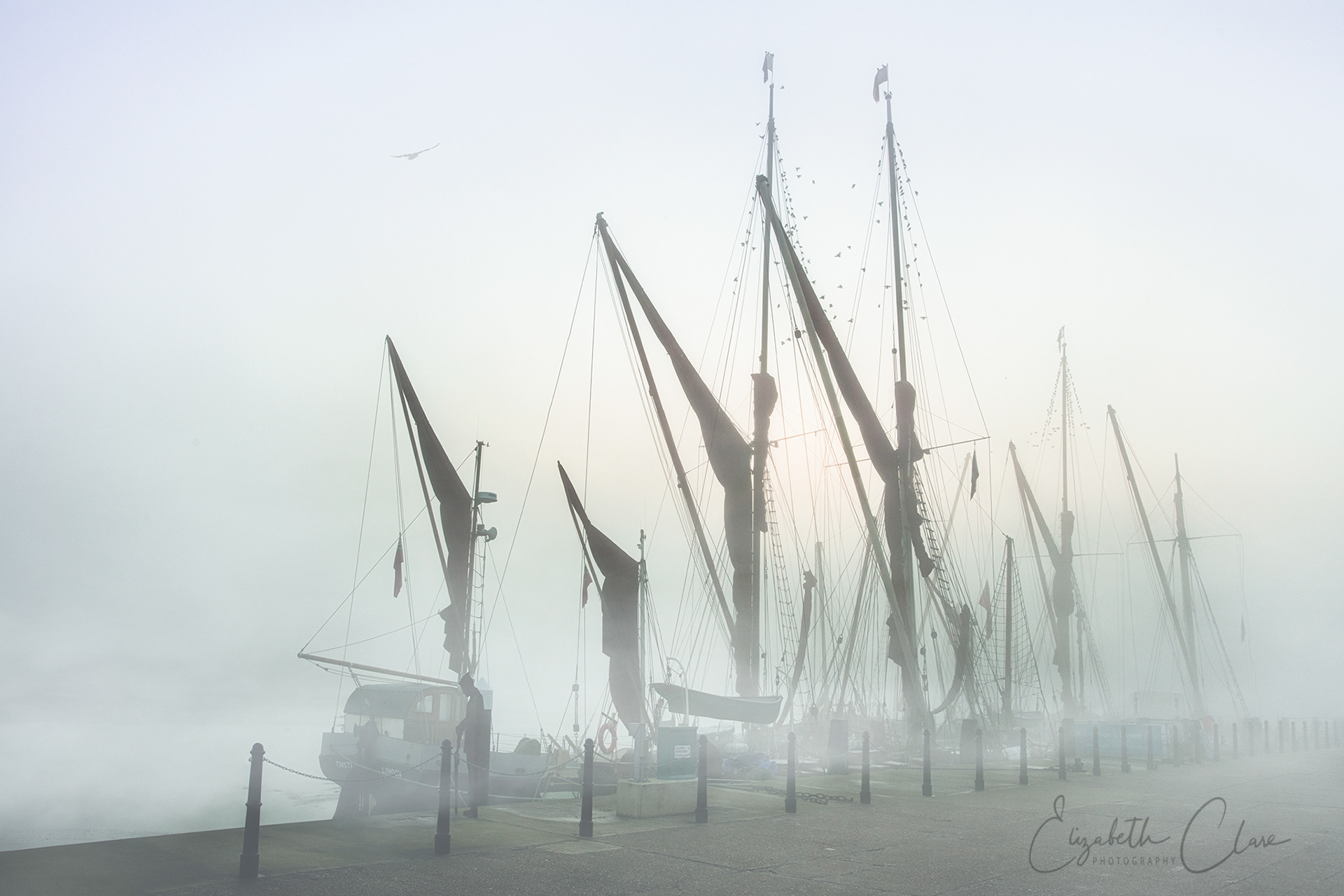 Barges in the Mist (Maldon Prom) 4th December 2019