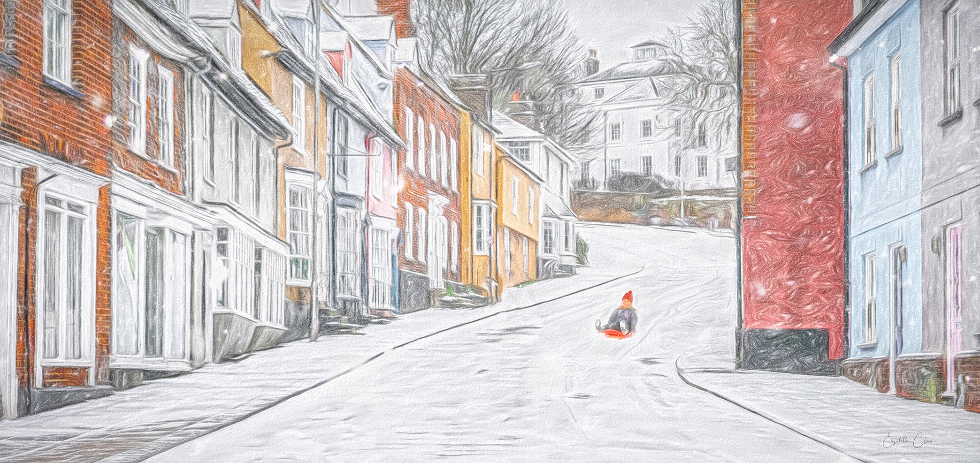 Sledging down Market Hill
