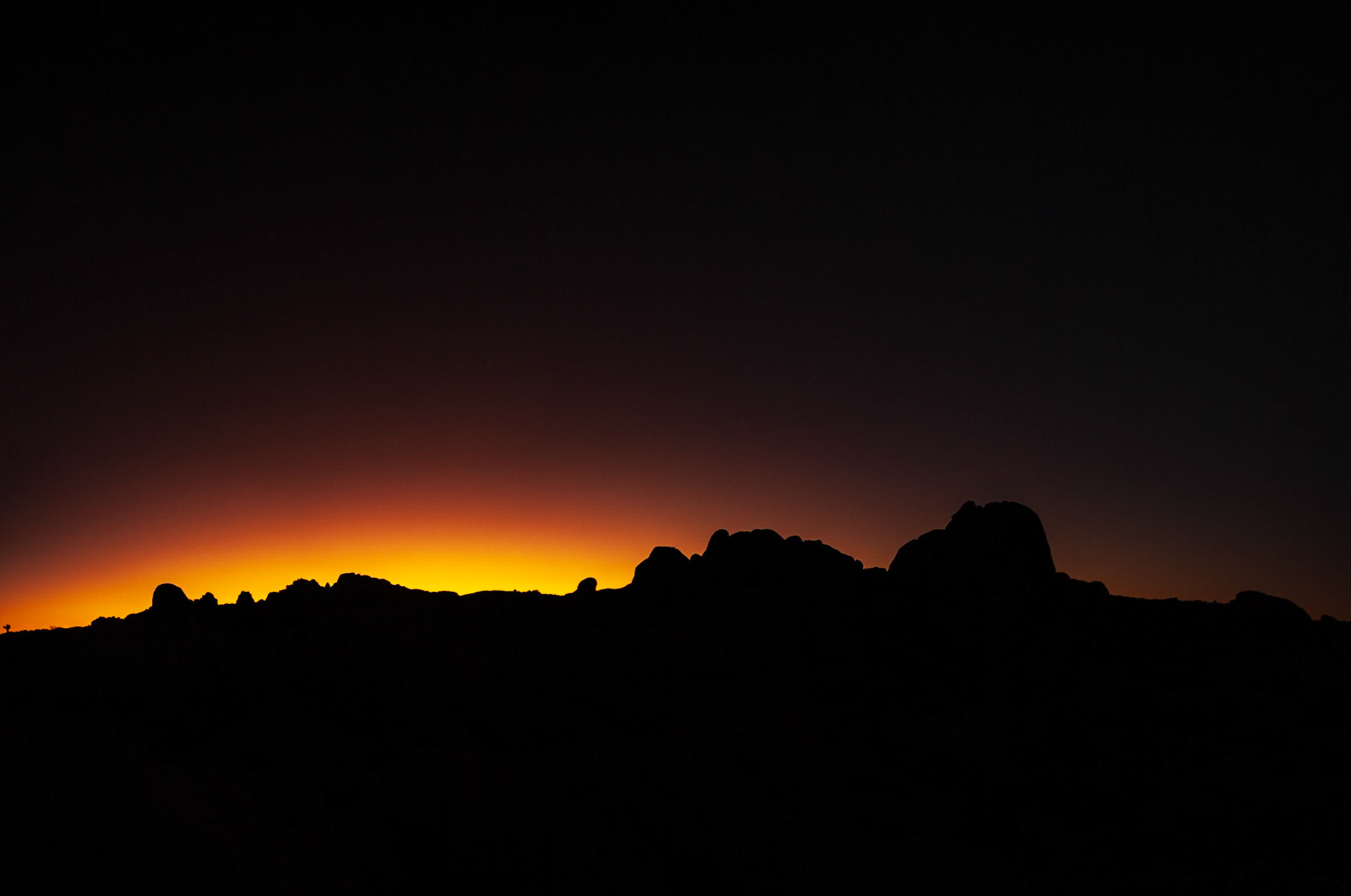 Sunset Behind Jumbo Rocks