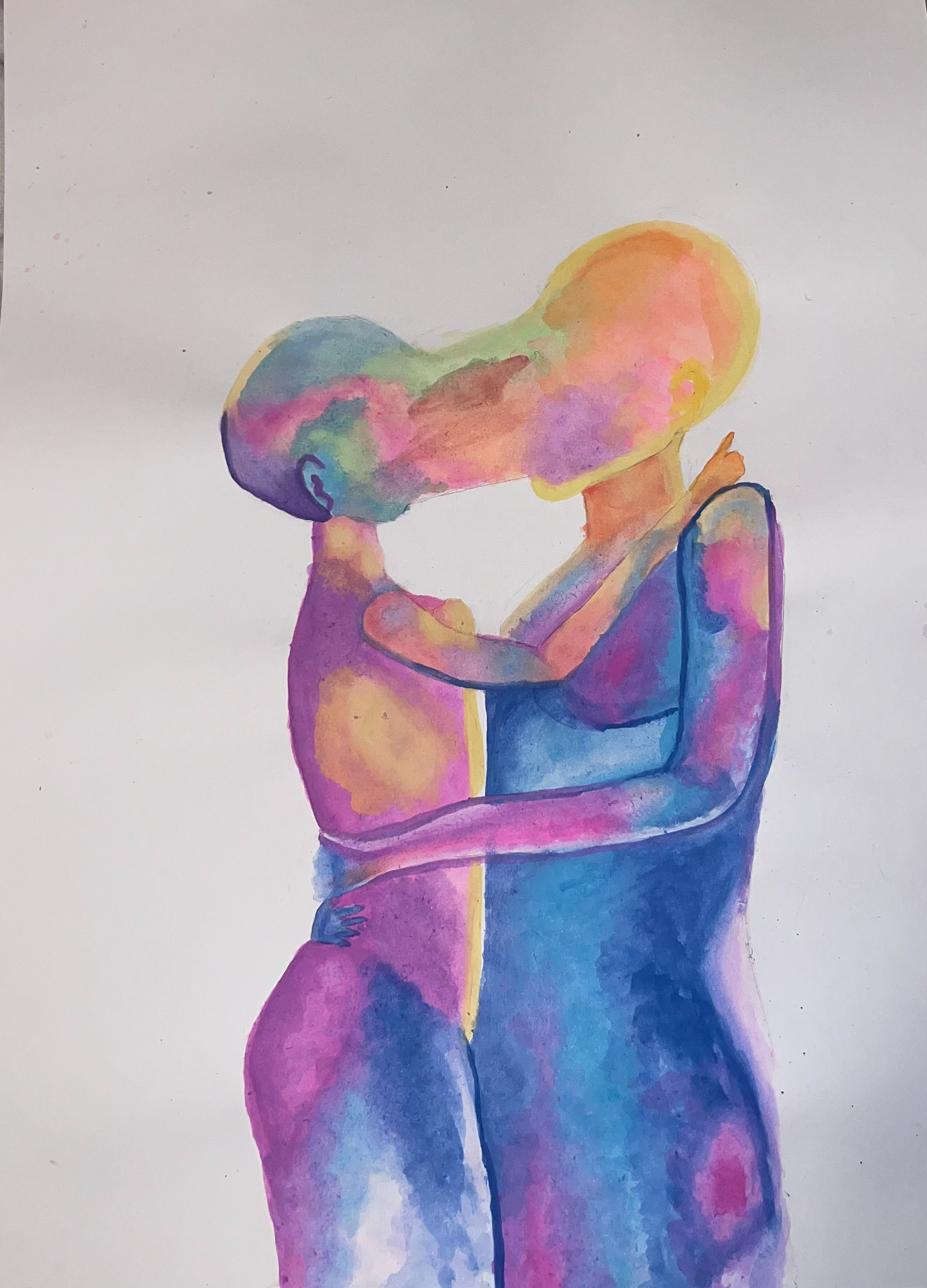 Jaidely Banilla - Connection- This piece is more personal. When you connect with someone you trade your energy, show them your colors, and this is what connection is reflecting.