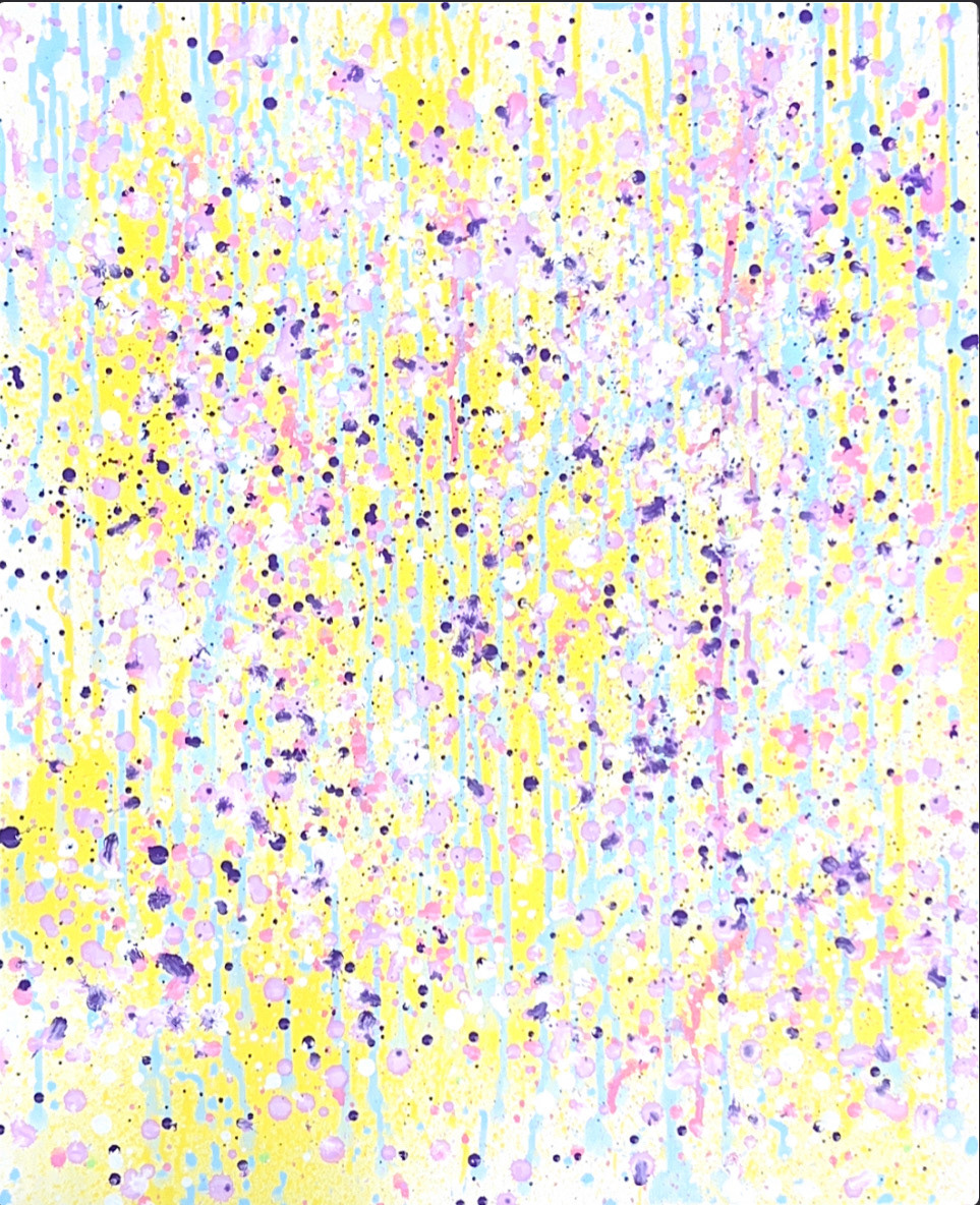 Katherine Contreras - Abstract expressionist squirt gun painting