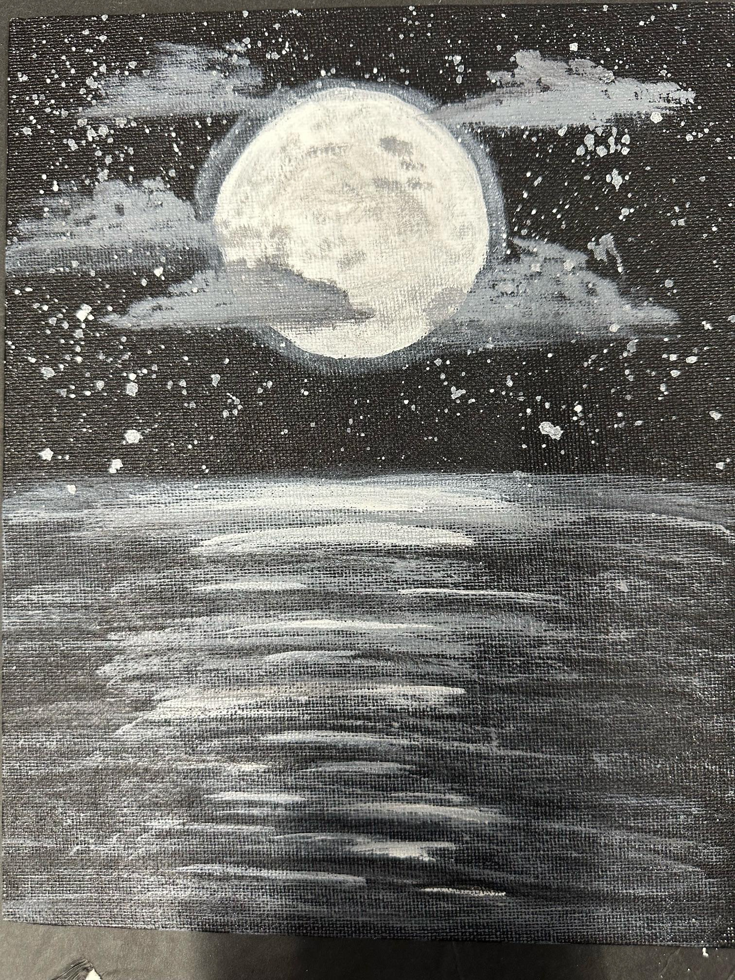 Cindy Sosa - Black and white acrylic painting