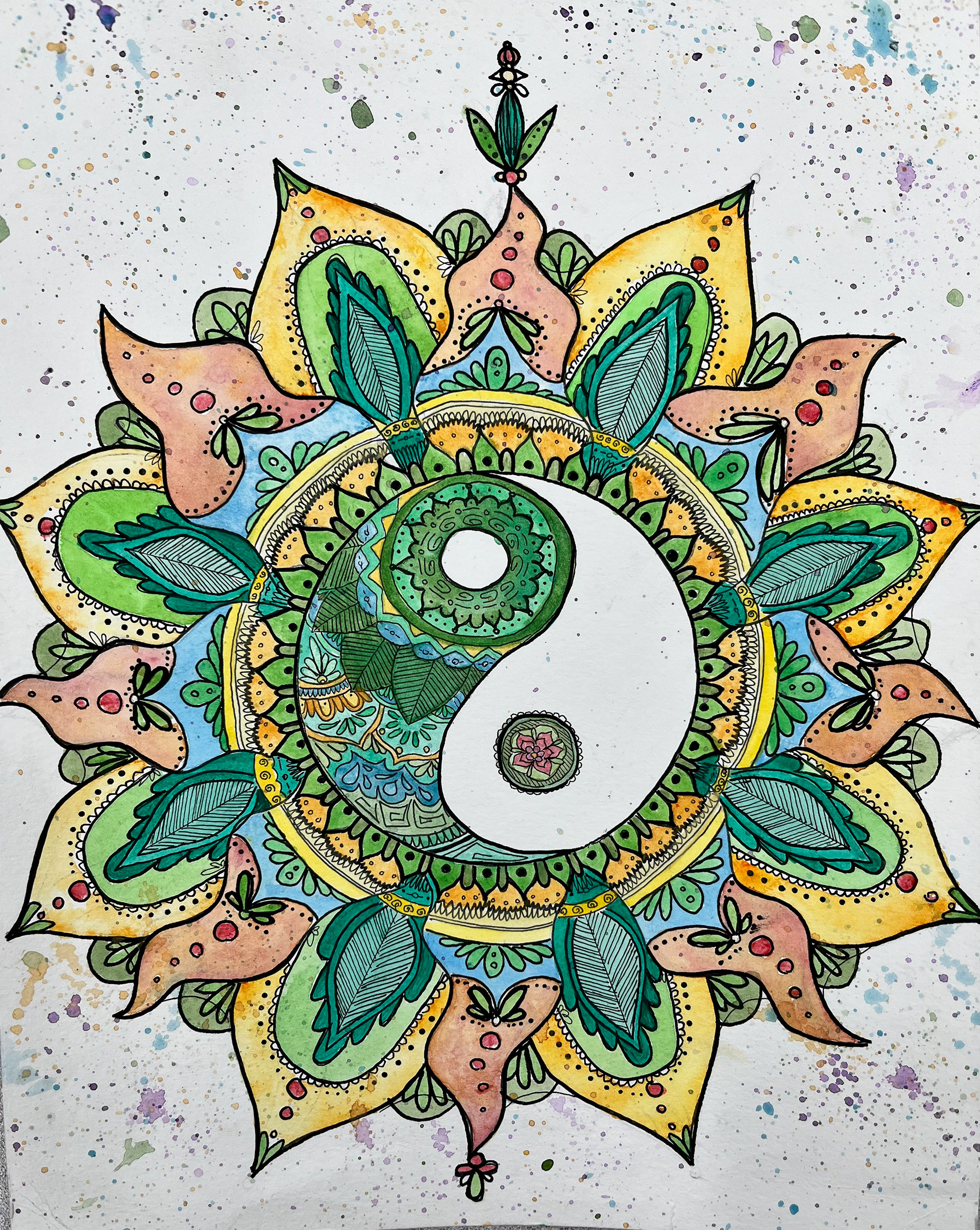 Le Huang - Mandala Design Gouache and Ink