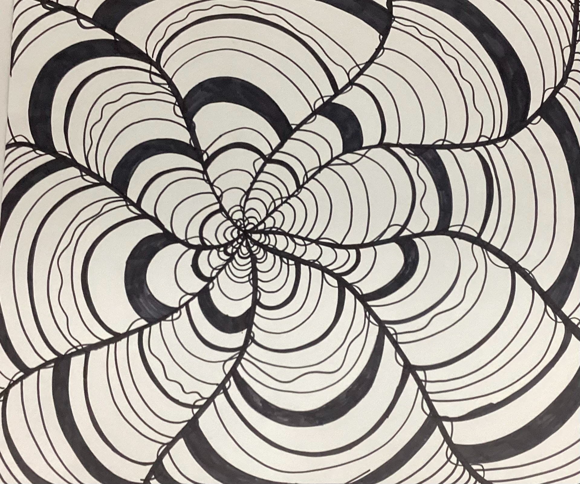 Kayla Trujillo Line and Movement Drawing in Sharpie