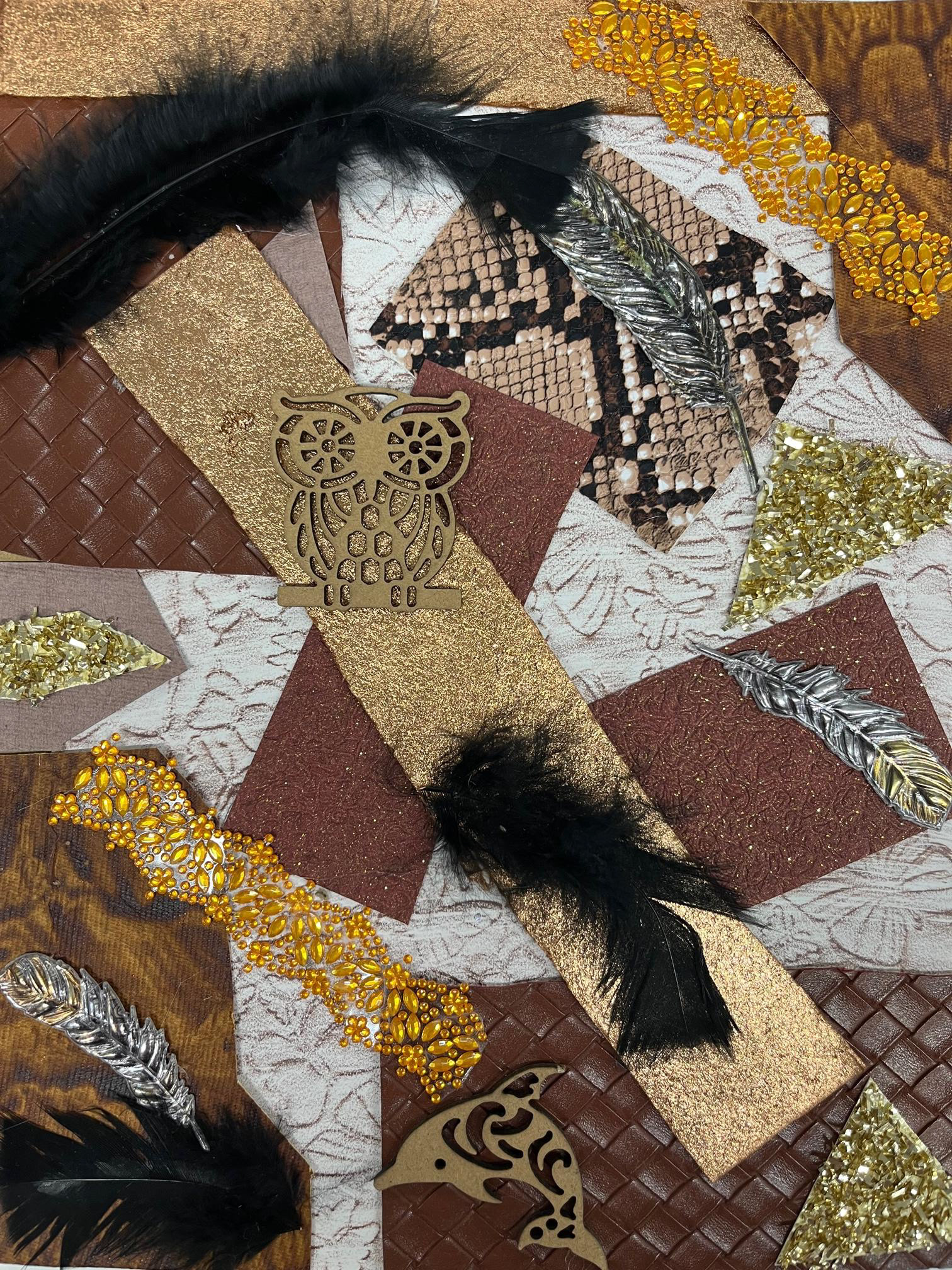 Sofia Zepeda - Abstract collage focusing on balance of color and texture