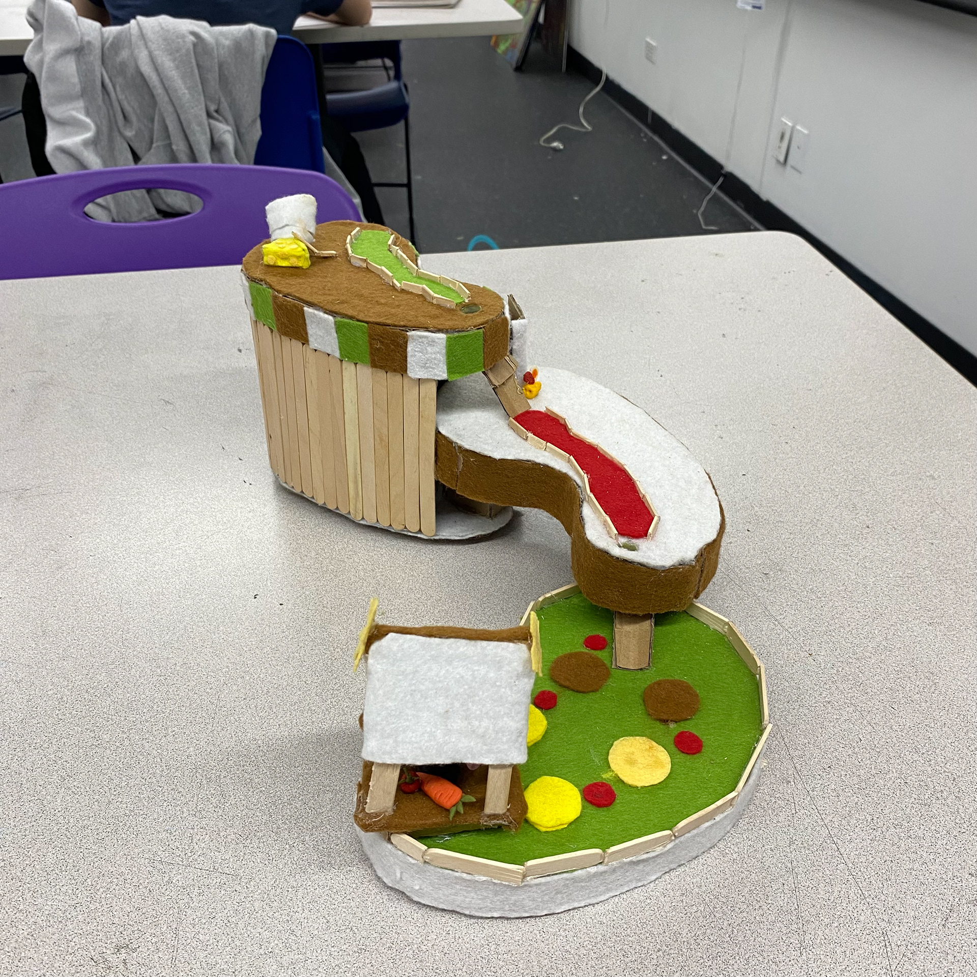 Melany Romo - The second art project is a ratatouille golf course.