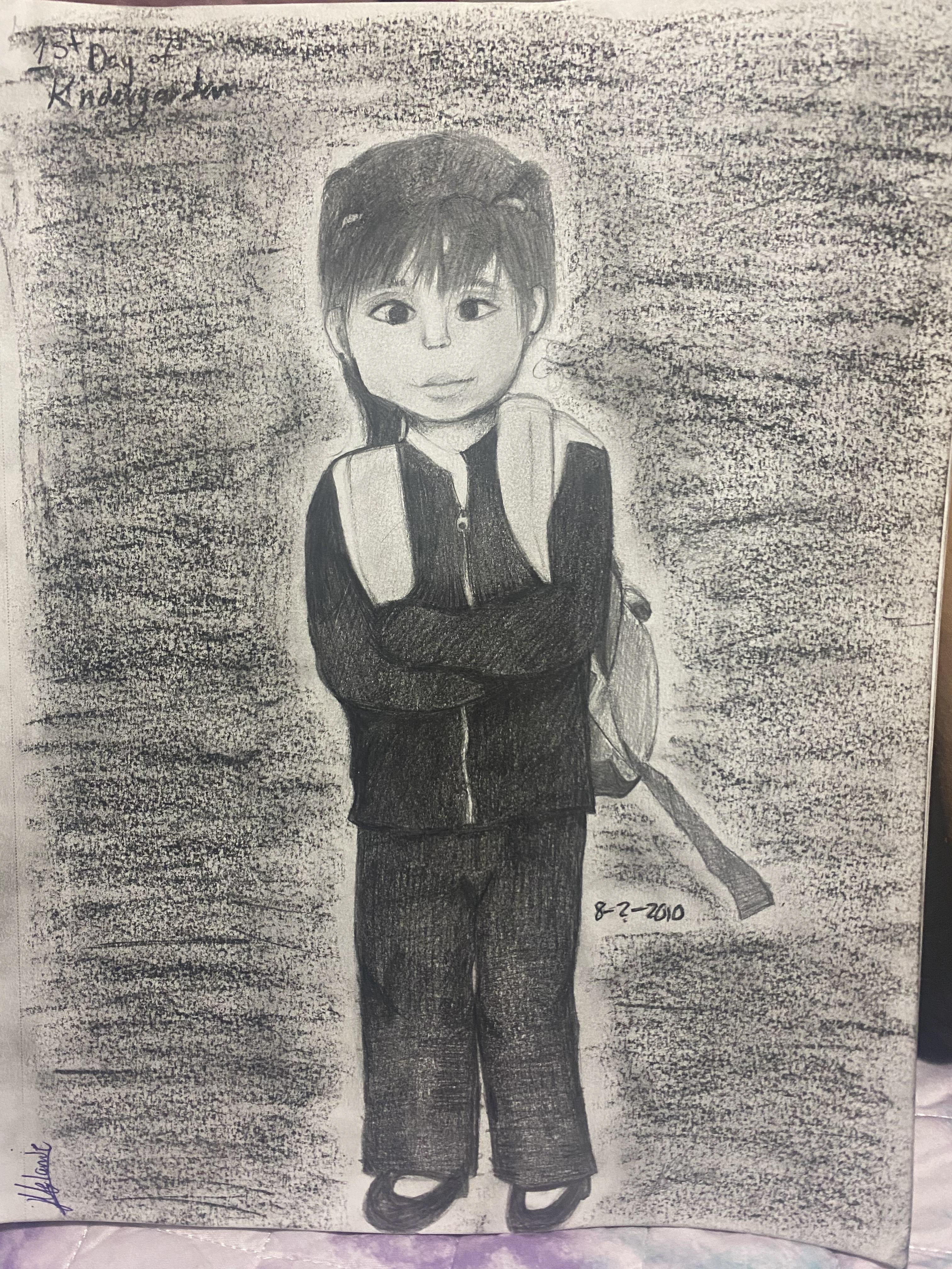 Melanie Miranda - I redrew the photo of me going to my first day of kindergarten. Now I’m first stepping to a opportunity like this.