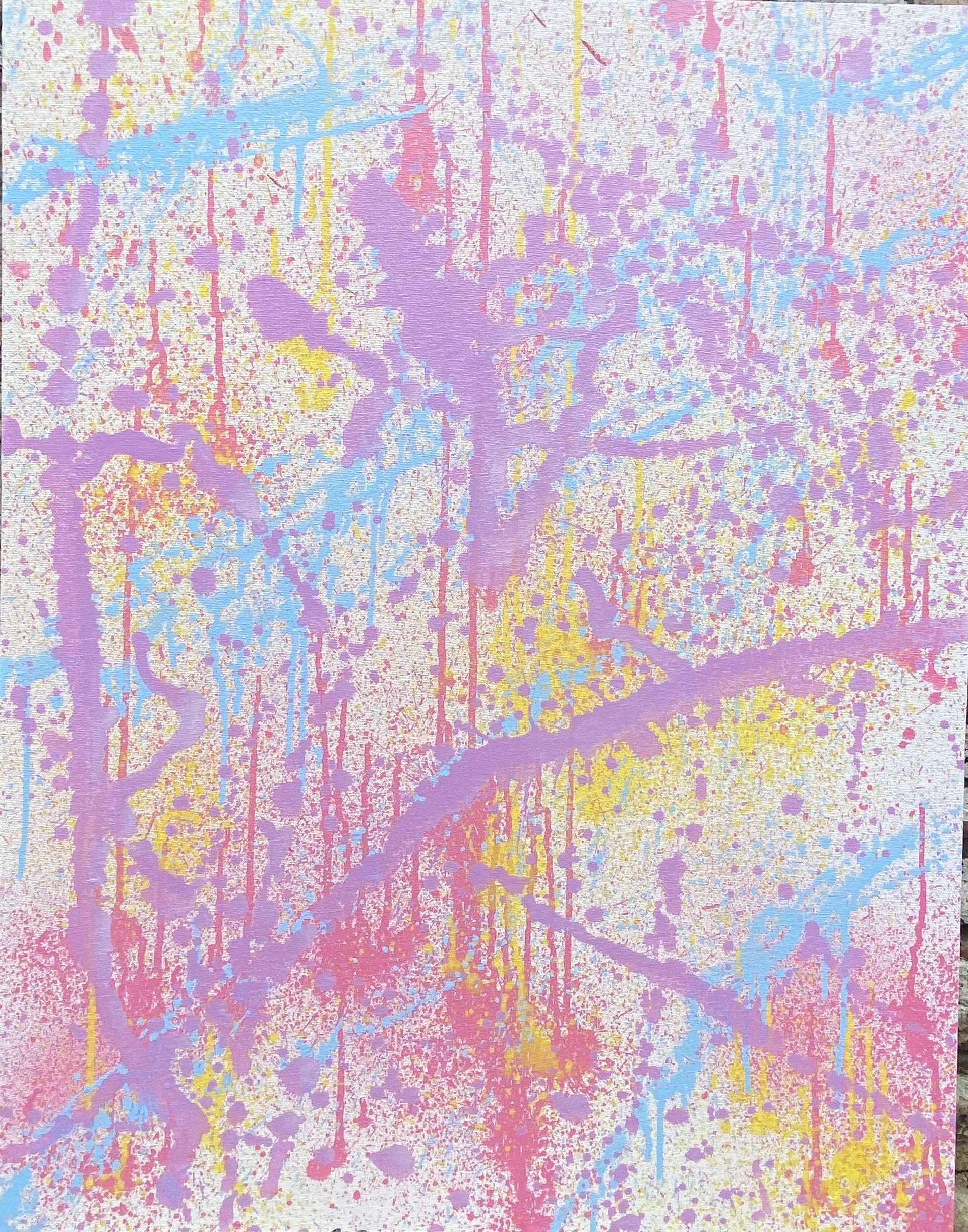 Jordan Lowery - Abstract expressionist squirt gun painting.