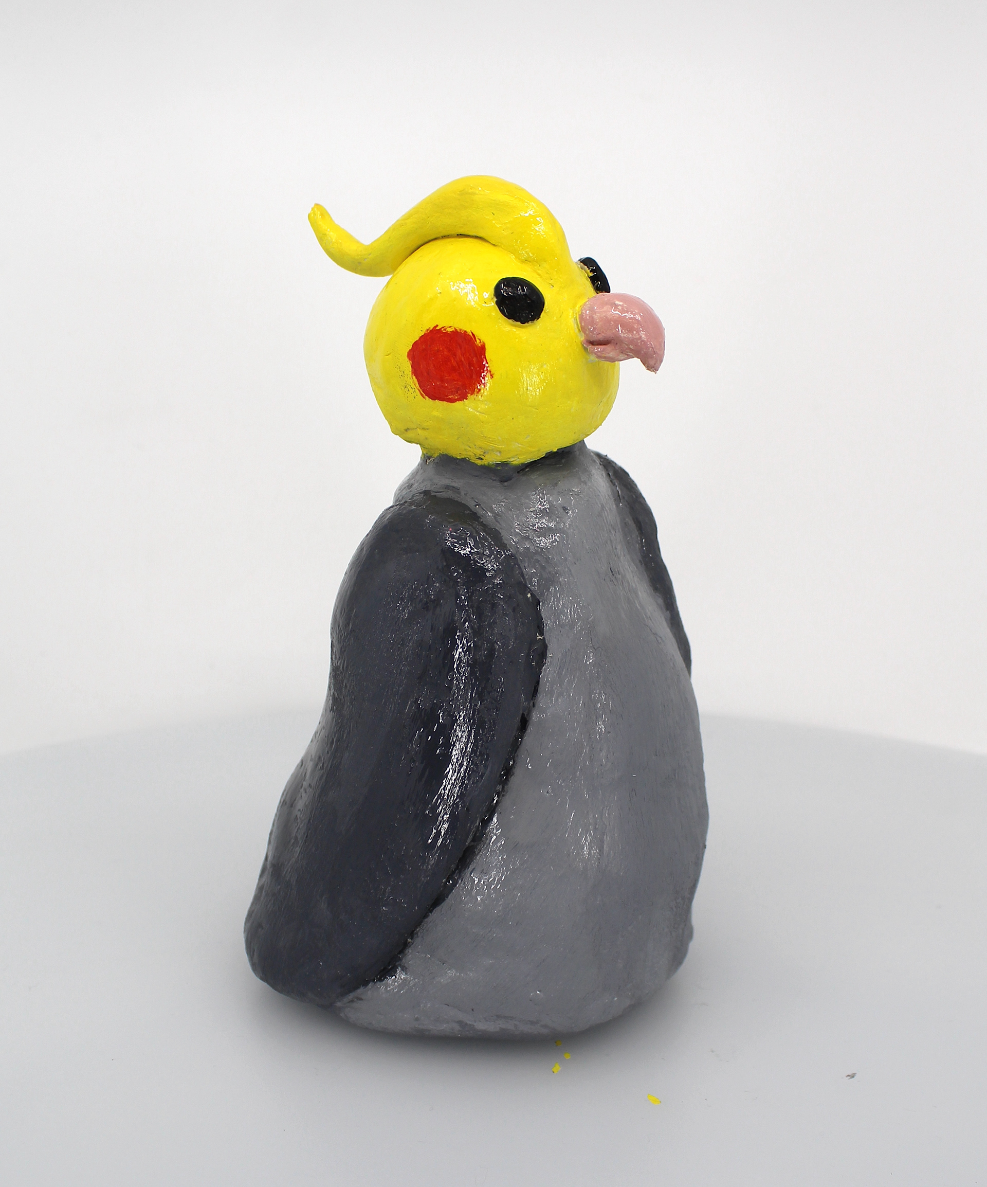Stephanie TobarI used my air dry clay and acrylic paint to create a sculpture of my pet bird, Gio. I decided to make this sculpture because I really love my birds, and I spend most of the time with them.