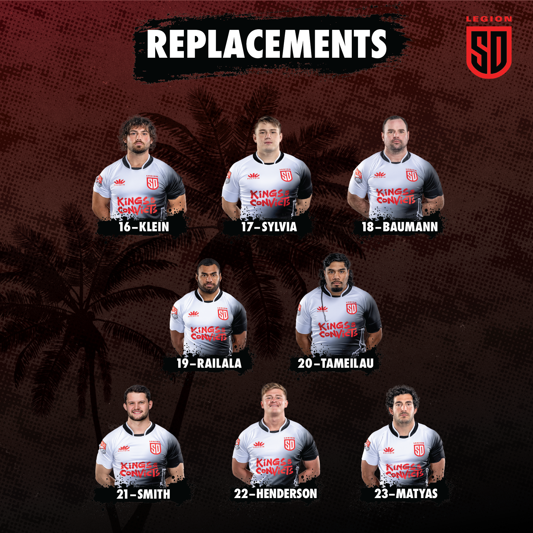 Starting XV (Away)