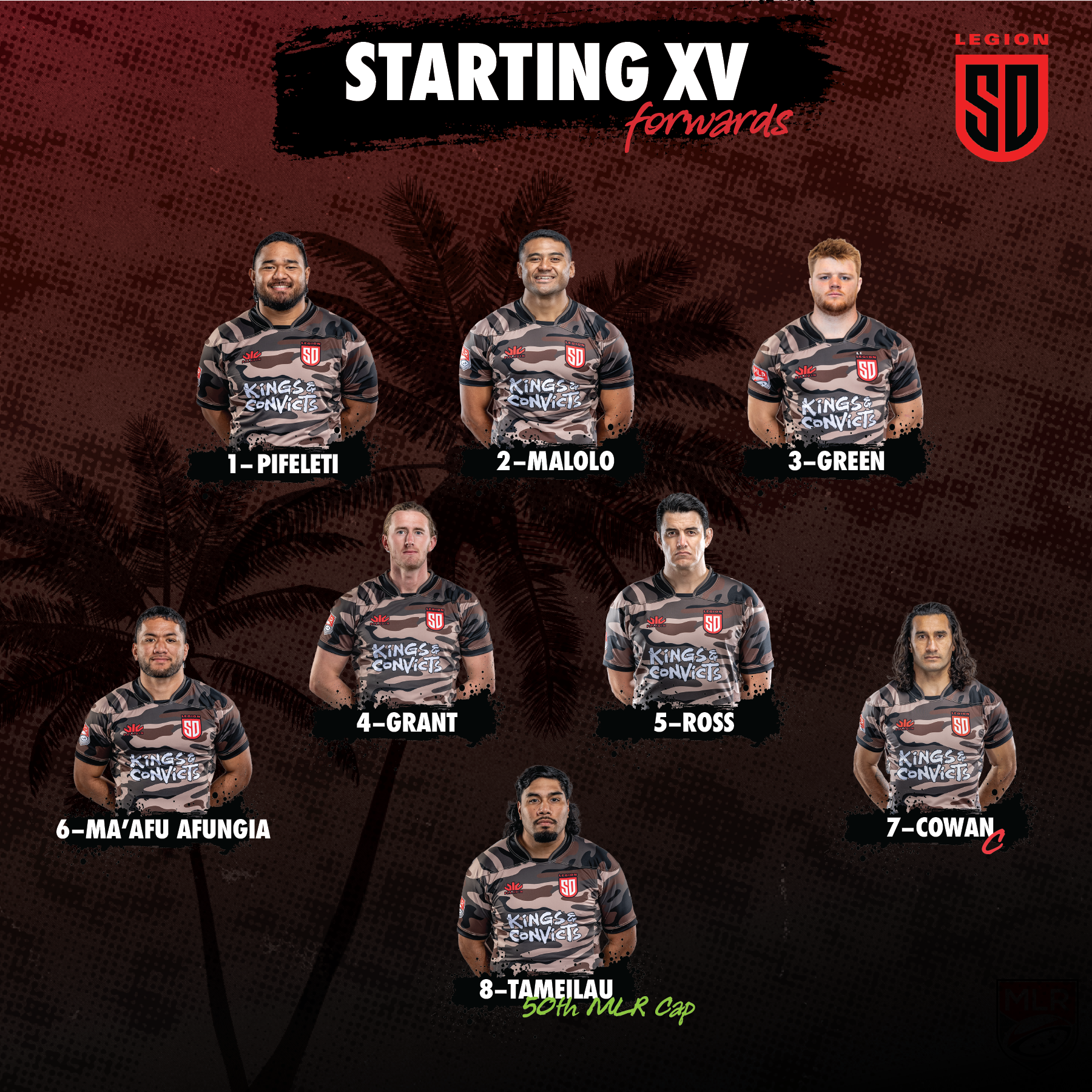 Starting XV (Home – Military Appreciation)
