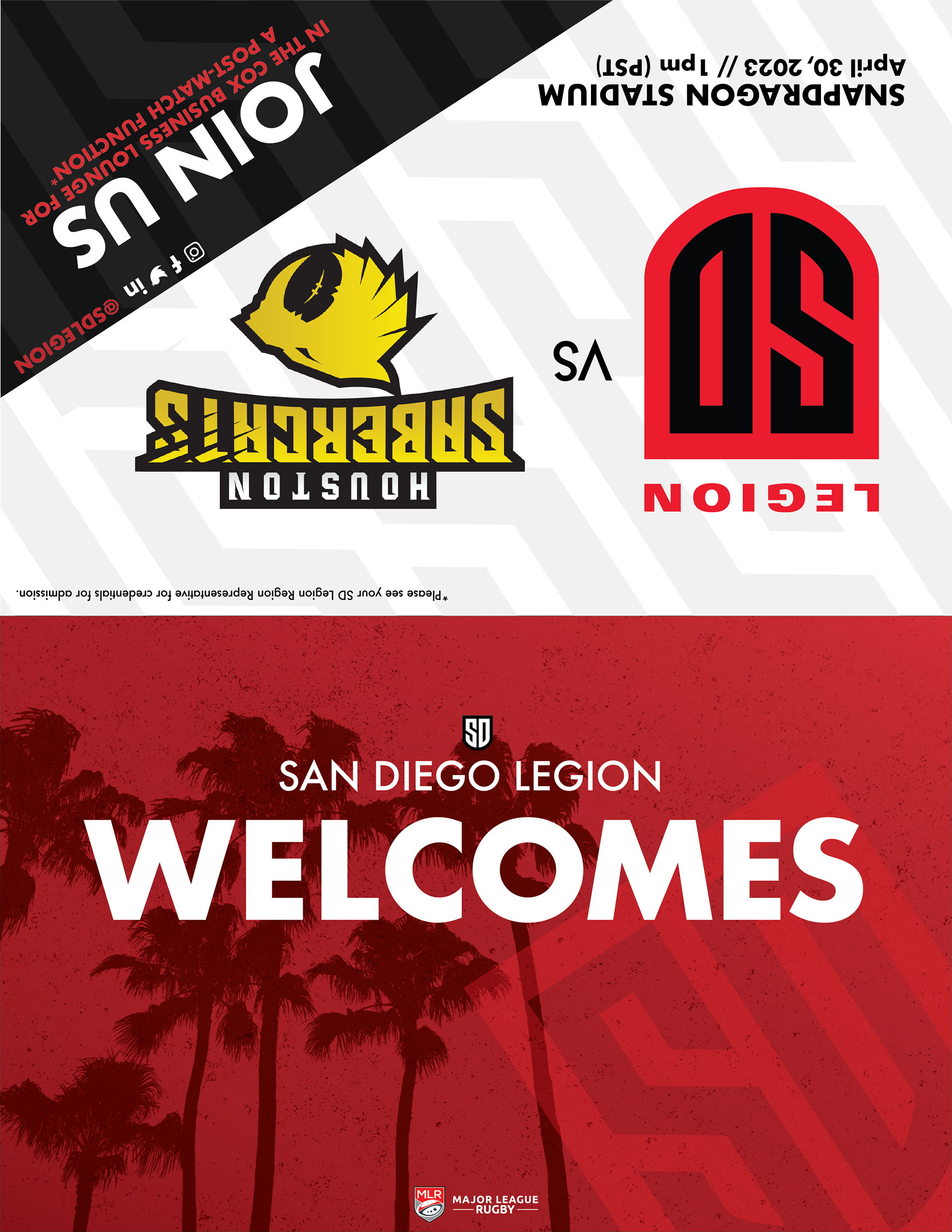 Table tents for VIP suites (1/4 similar designs)