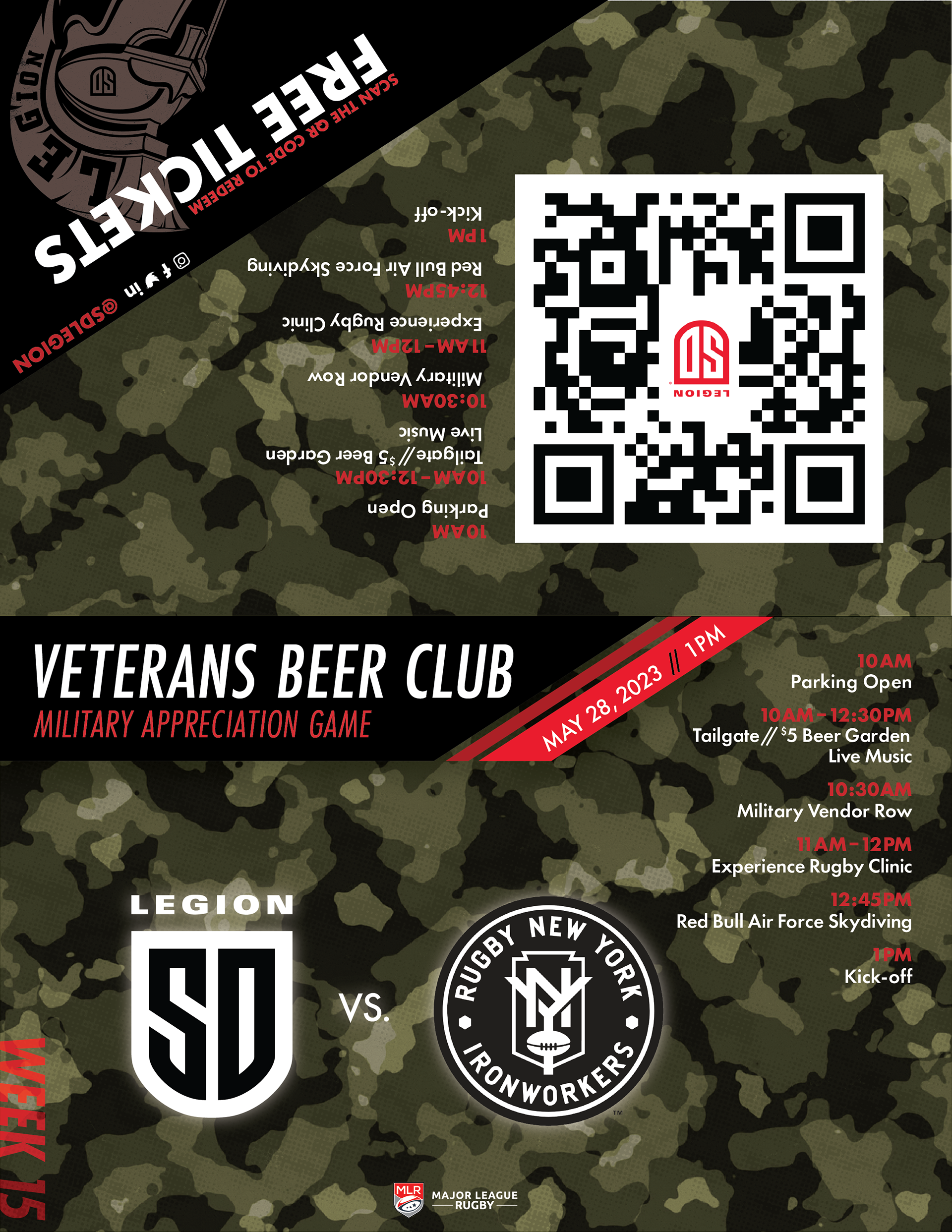 Table tents for VIP suites (Military Appreciation Week)
