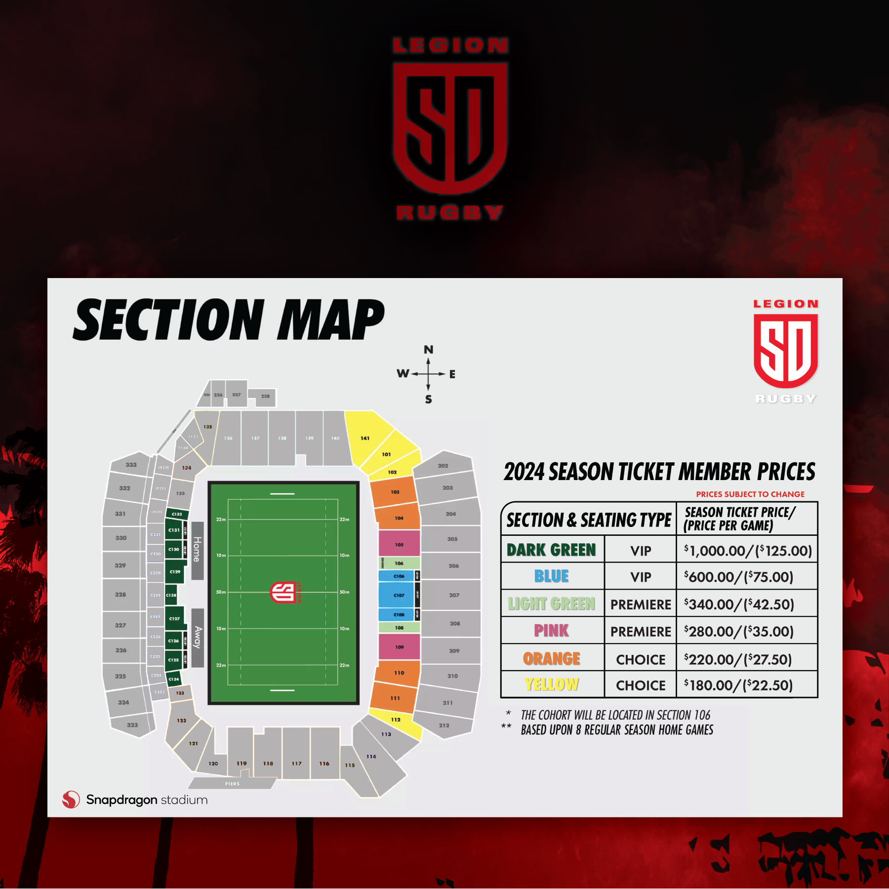 Season Tickets Ad (contains original stadium map)