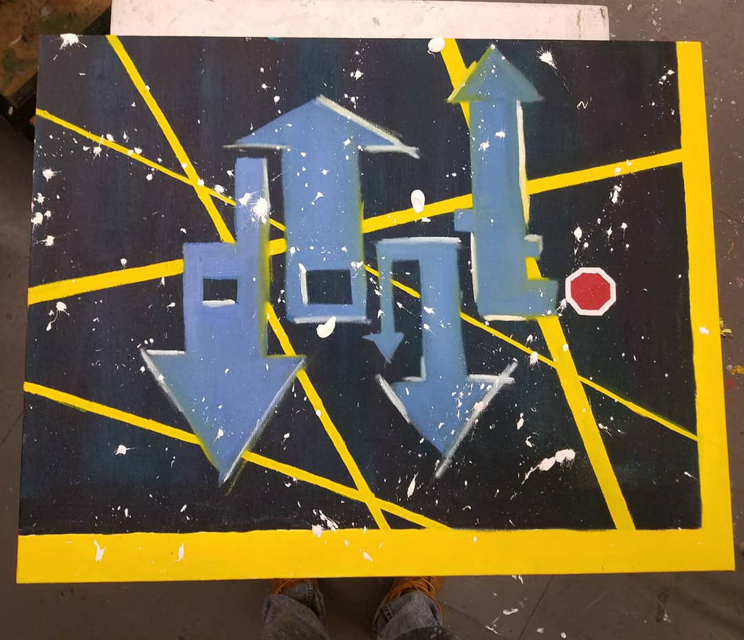 "Don't Stop." (Oil on self-stretched canvas) – 2017