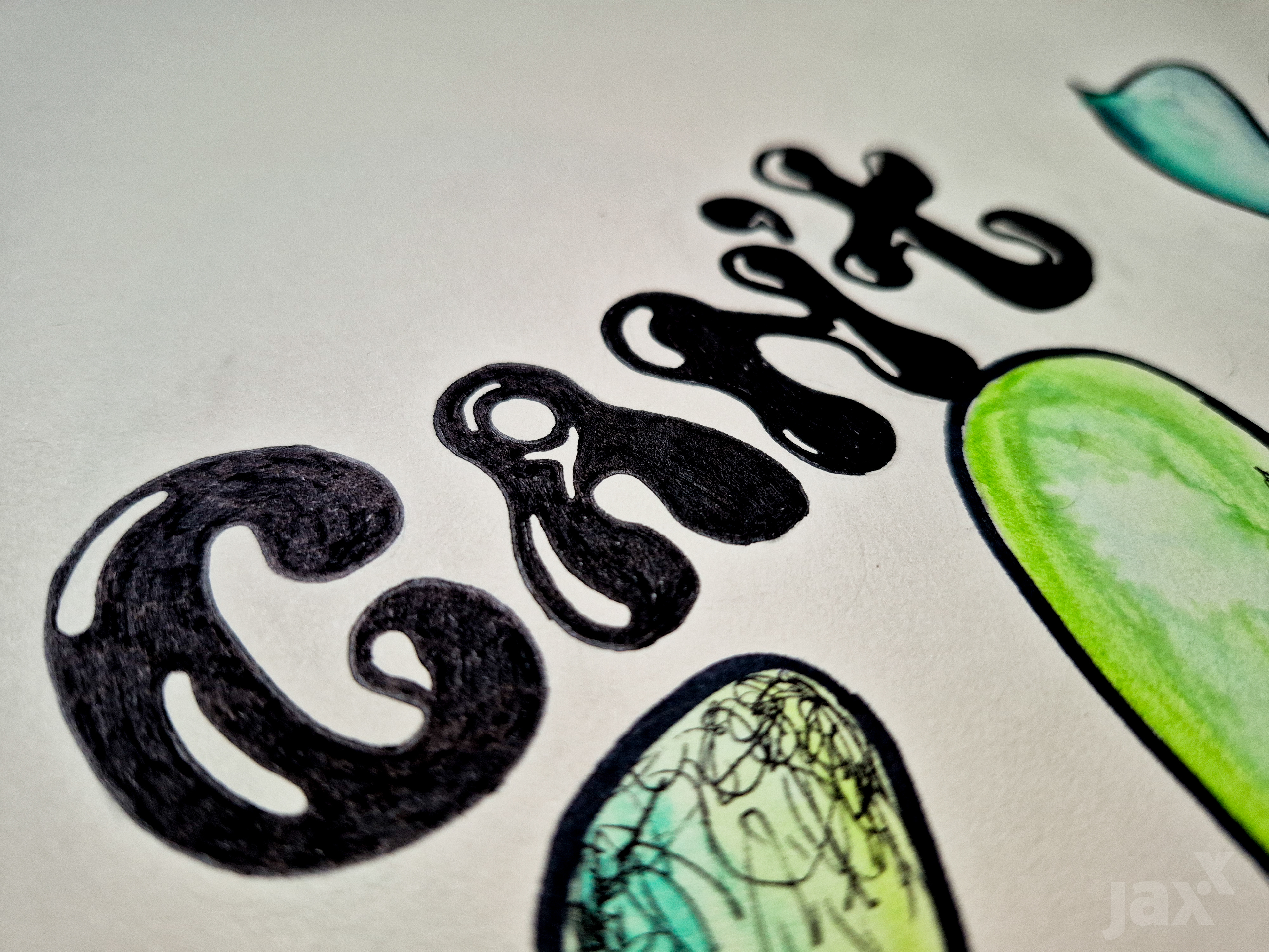 You Can't Hurt Me Anymore (watercolor + black Sharpie)