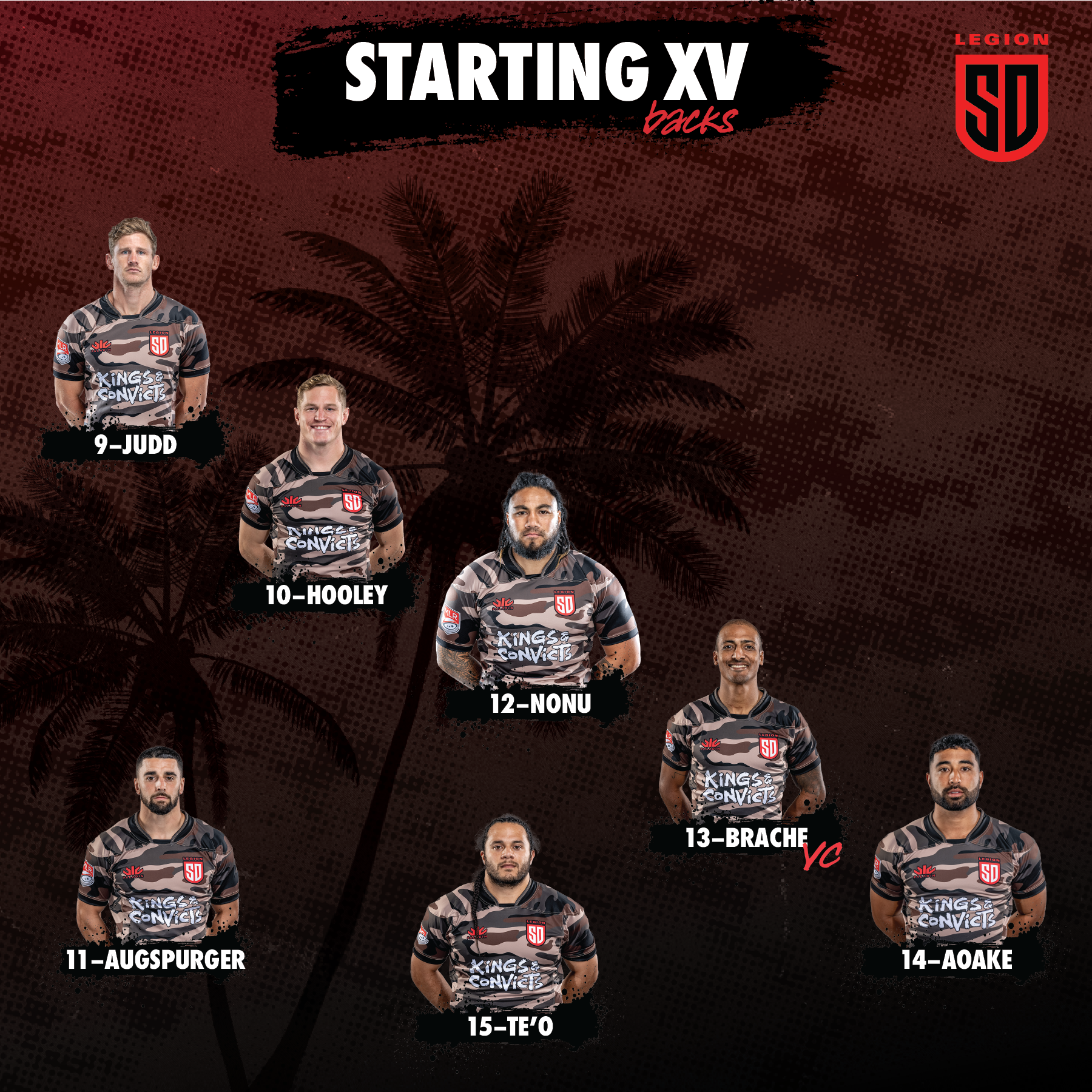 Starting XV (Home – Military Appreciation)
