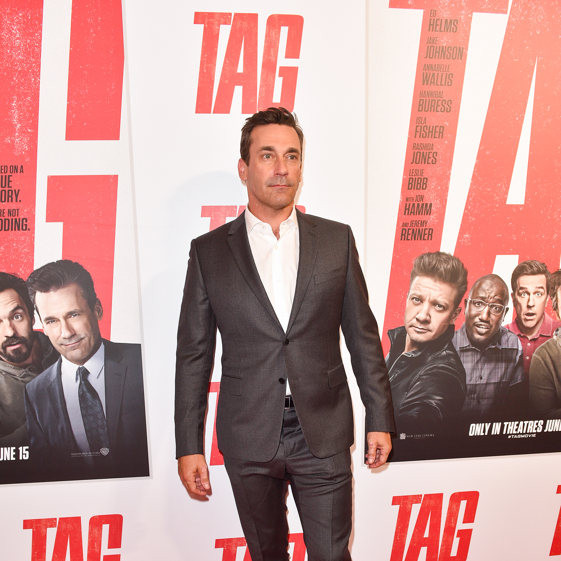 Actor Jon Hamm attends #TAGinTO, an exclusive Canadian screening of the upcoming comedy “TAG” in theatres June 15, held at TIFF Bell Lightbox on June 11, 2018 in Toronto, Canada. (Photo by GP Images/Getty Images for Warner Bros. Canada)