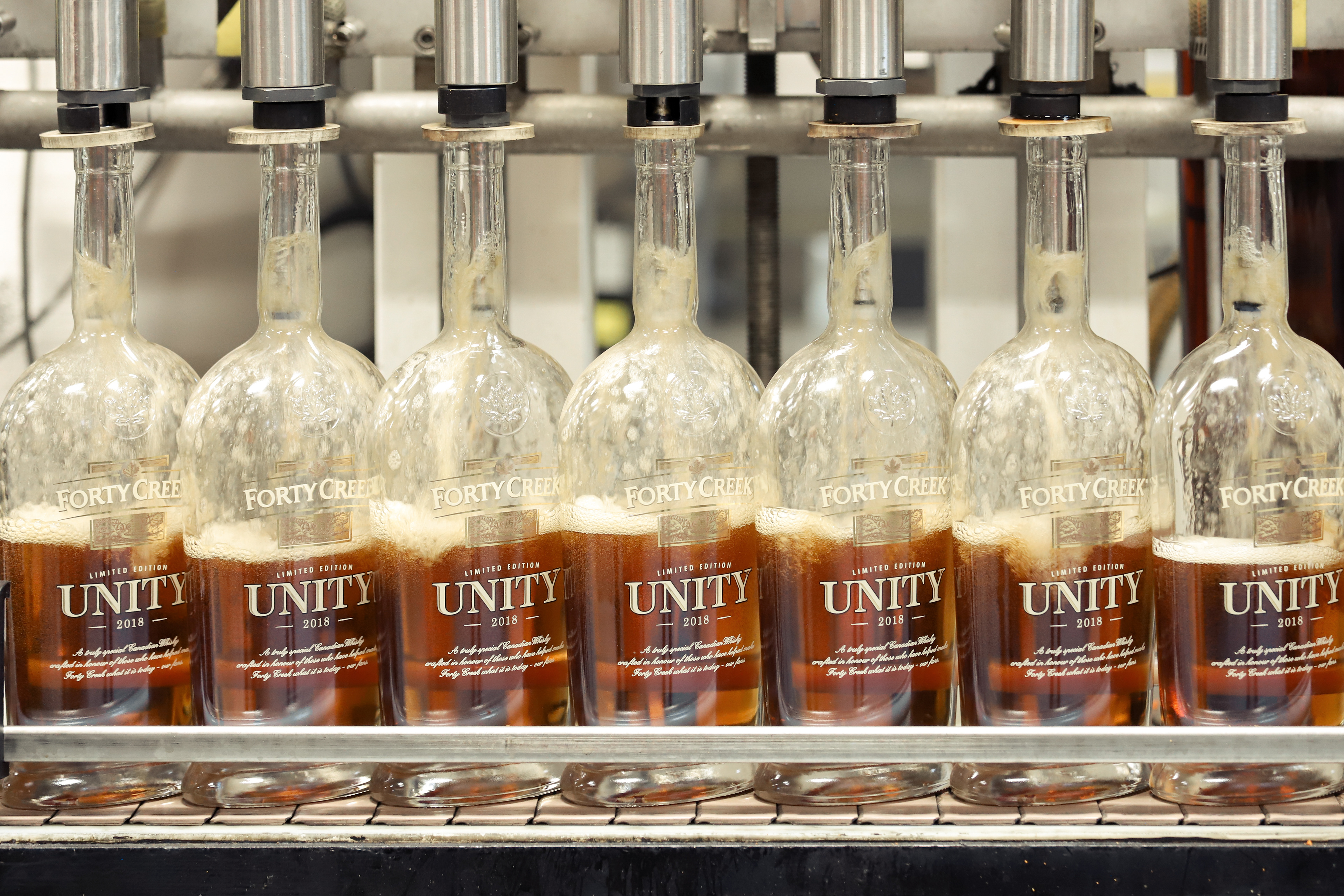 Forty Creek Unity on the bottling line.