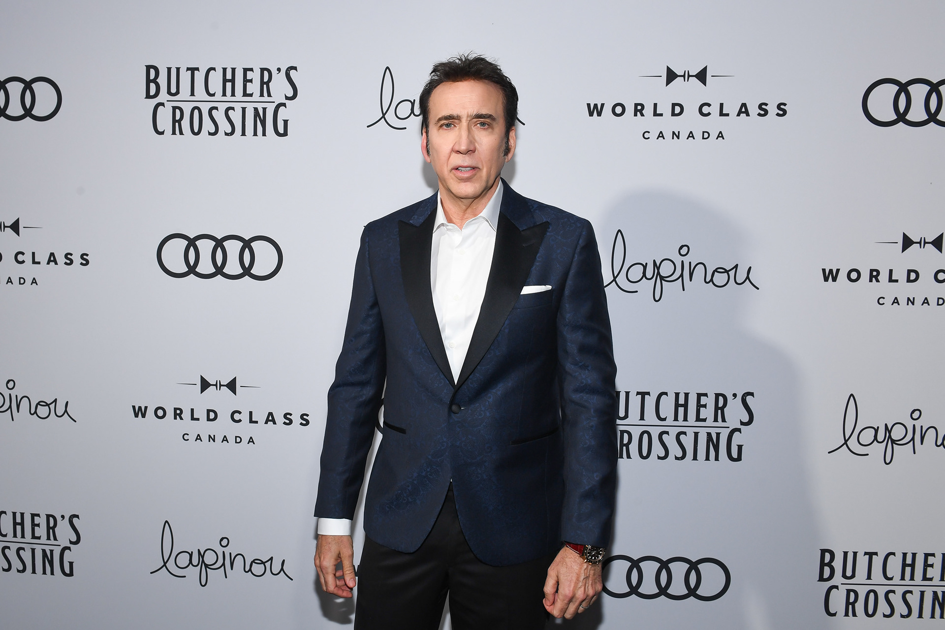 Nicolas Cage attends “Butcher’s Crossing” pre-premiere party co-hosted by Audi Canada at Lapinou during the Toronto International Film Festival. (Sam Santos/George Pimentel Photography for Audi Canada)