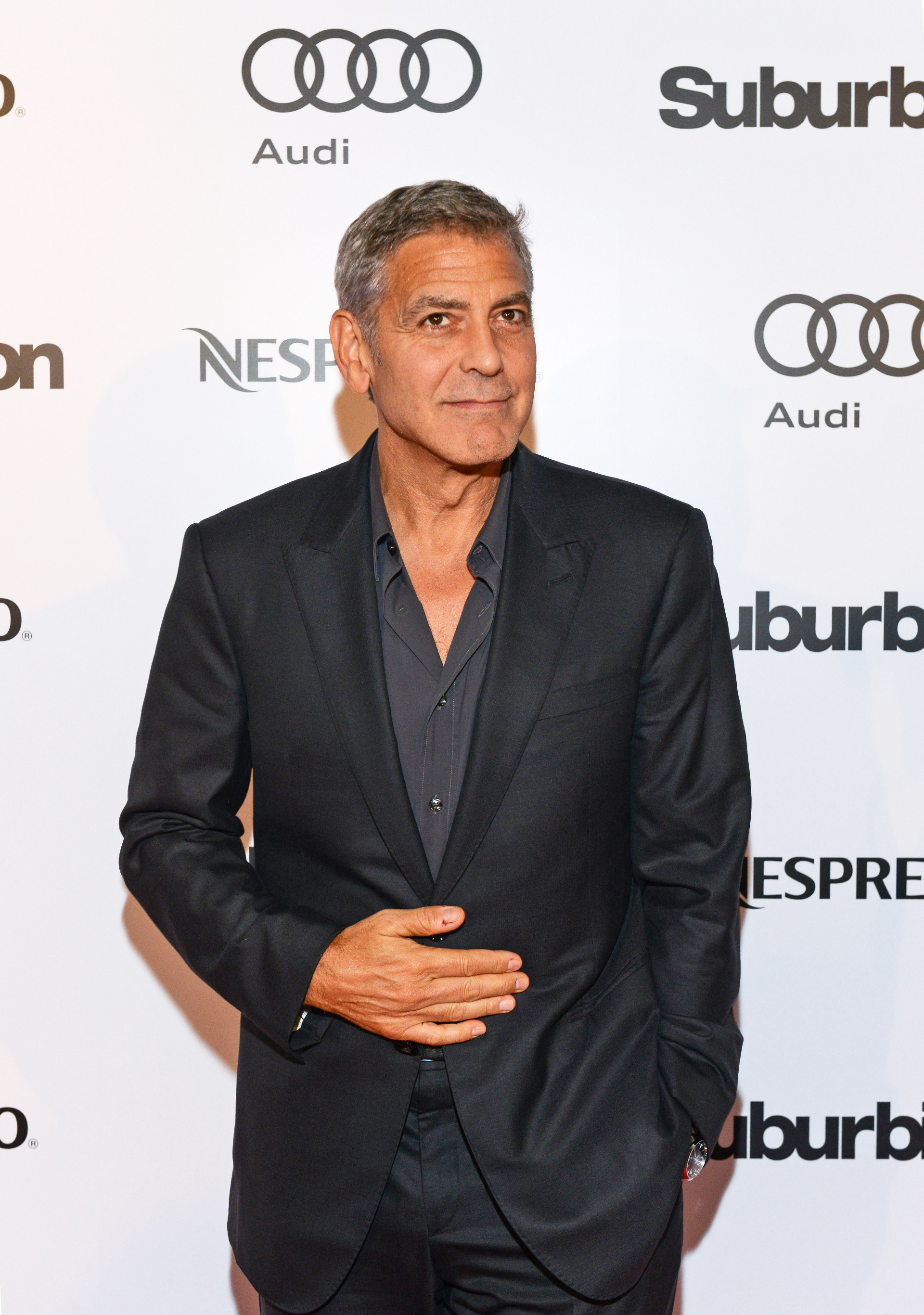 George Clooney arrives at the post-screening event for “Suburbicon” co-hosted by Audi Canada during the Toronto International Film Festival at Patria on September 9, 2017 in Toronto, Canada. (Photo by George Pimentel Photography)