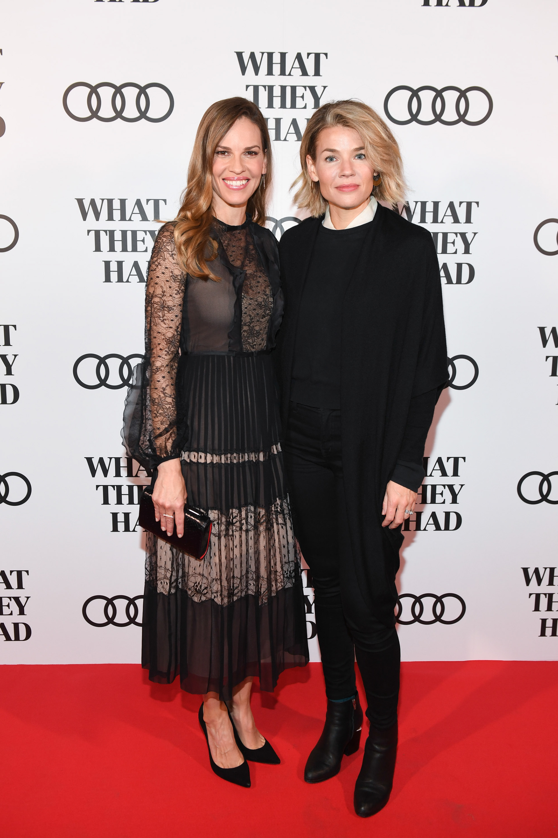 Hilary Swank and Elizabeth Chomko at a private engagement