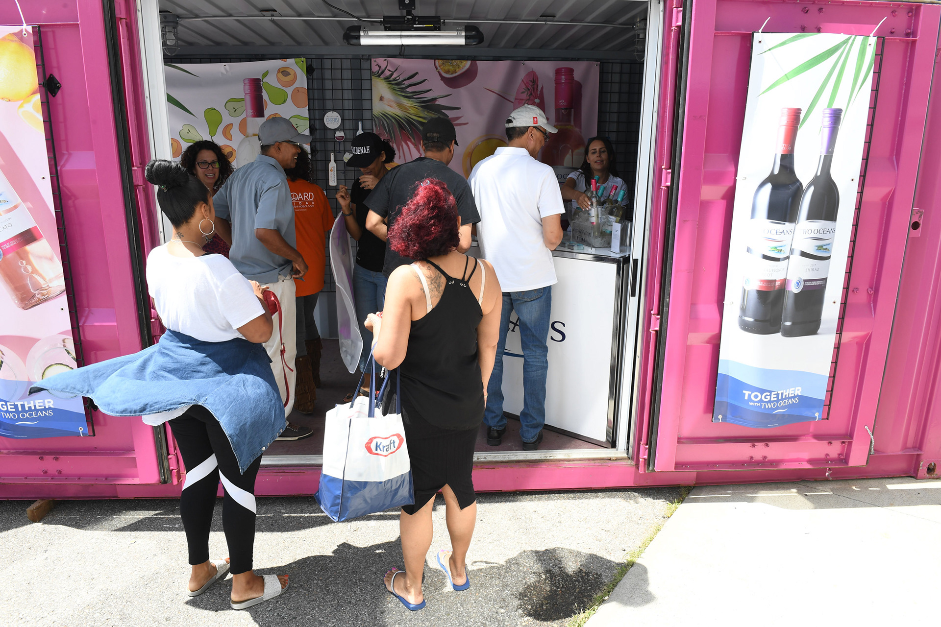 The Two Oceans sample booth