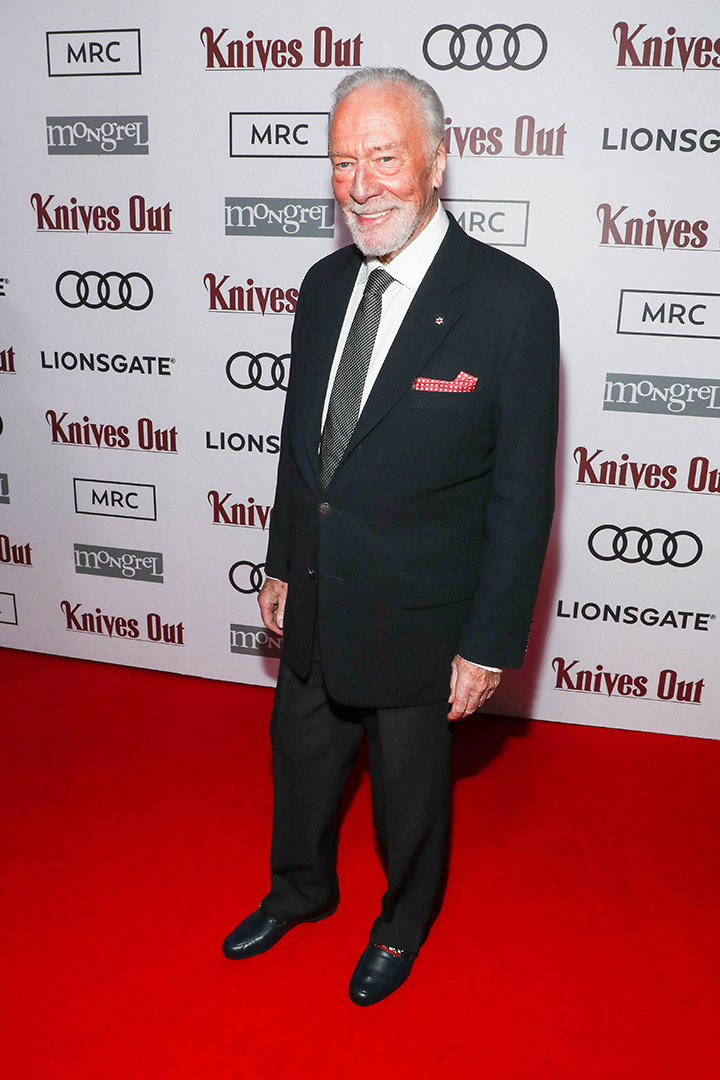 Christopher Plummer attends the Audi Canada, Lionsgate, Mongrel Media and MRC post-screening event for Knives Out at Patria during The Toronto International Film Festival on September 7, 2019 in Toronto, Canada. (Photo by Jemal Countess/Getty Images for Audi)