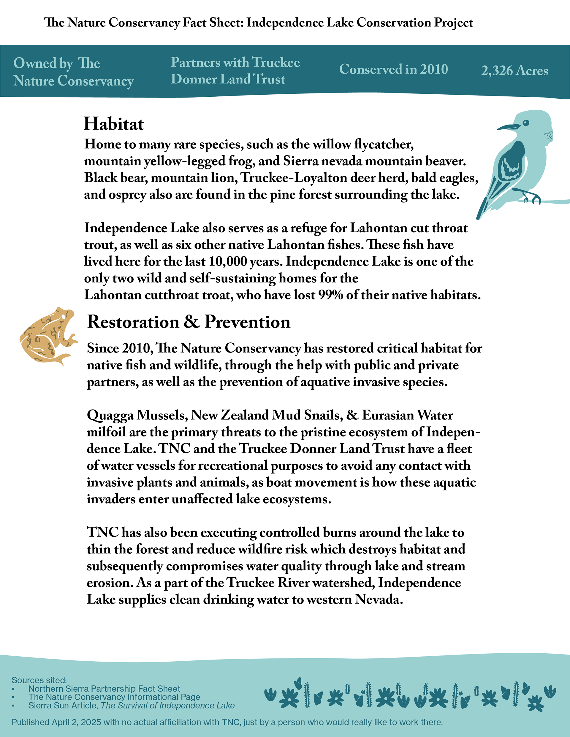 Informational Fact Sheet (8.5 x 11)
