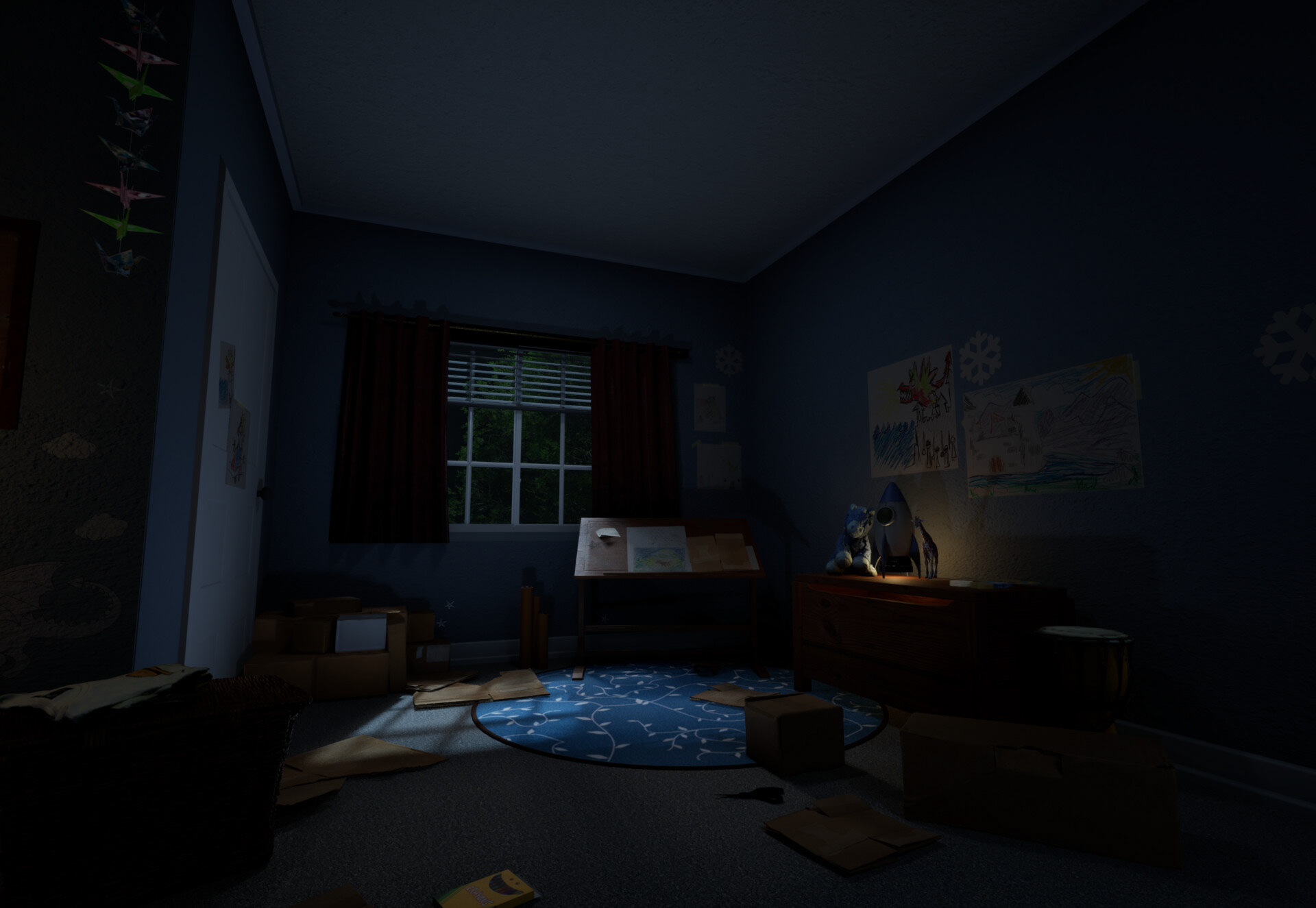 Kids Bedroom in Unreal Engine, Close up 1