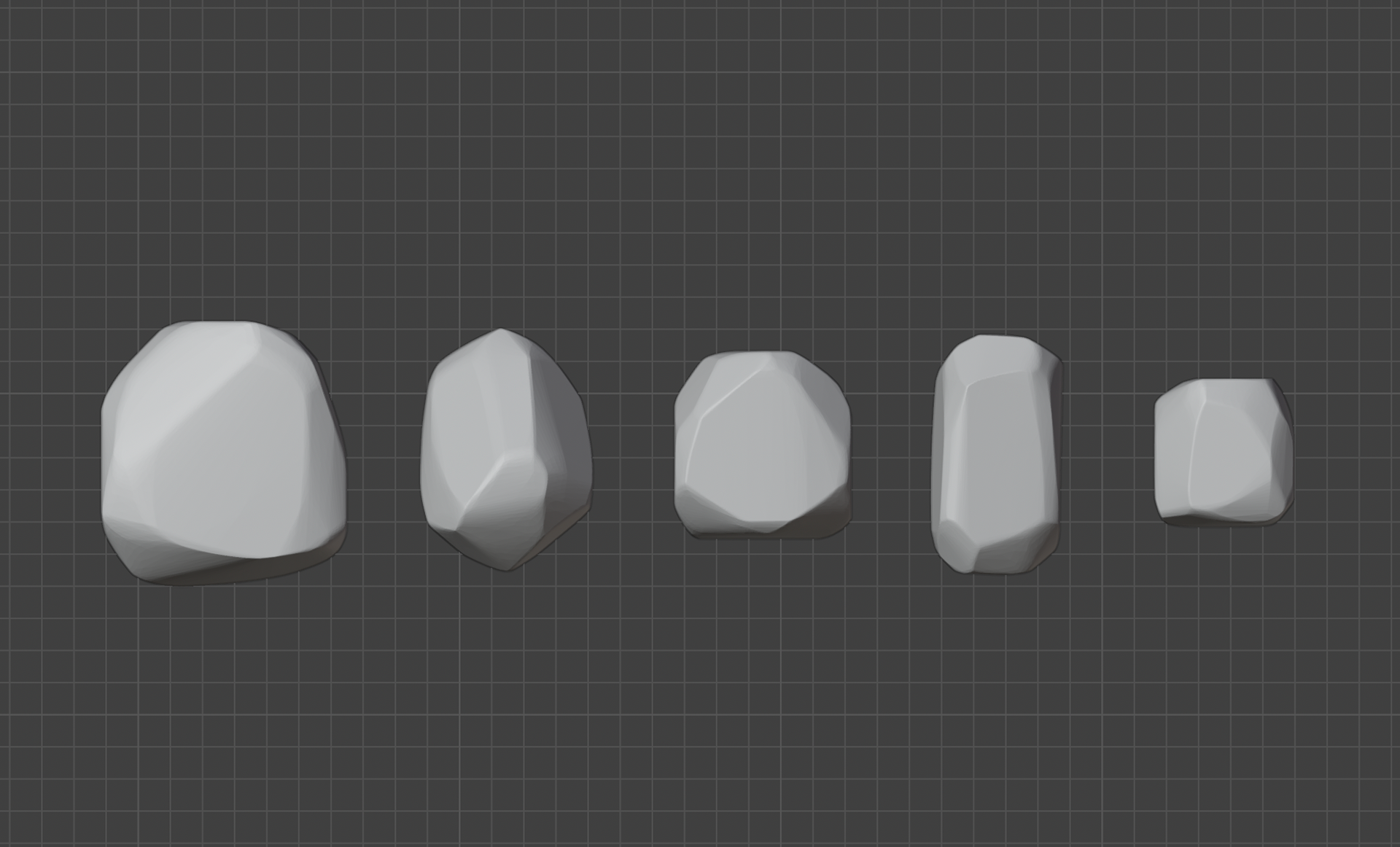 1.) Sculpt simple rock shapes