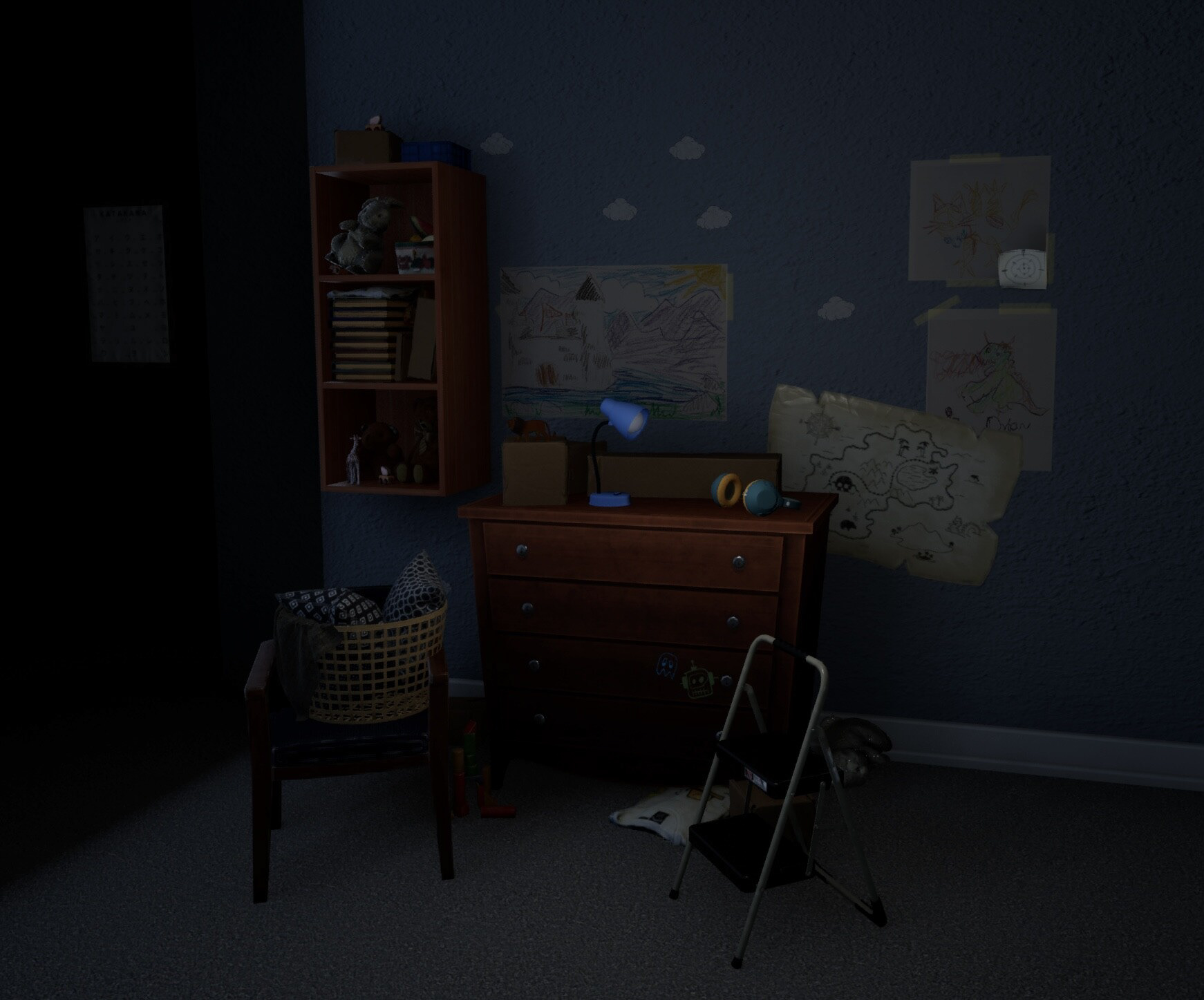 Kids Bedroom in Unreal Engine, Close up 2